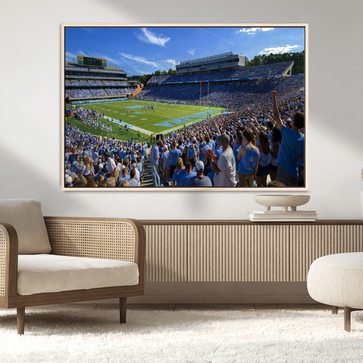 MGV-FC-36X24 - University of North Carolina Tar Heels Team Canvas Print - Chapel Hill Kenan Memorial Stadium Wall