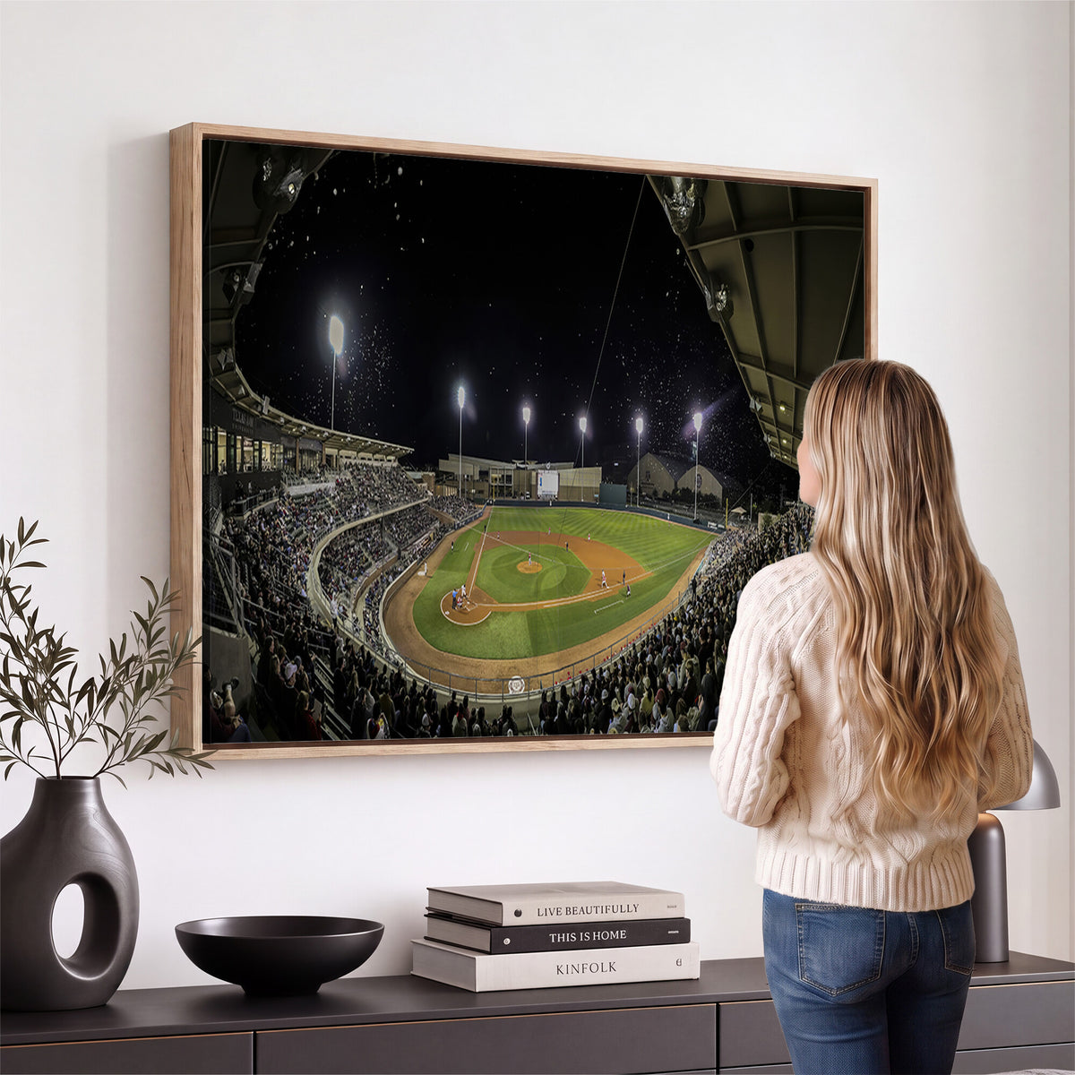 10262-MGV-CV-36X24 - Olsen Field at Blue Bell Park - Texas A&M Aggies Baseball Stadium Wall Art Canvas Print