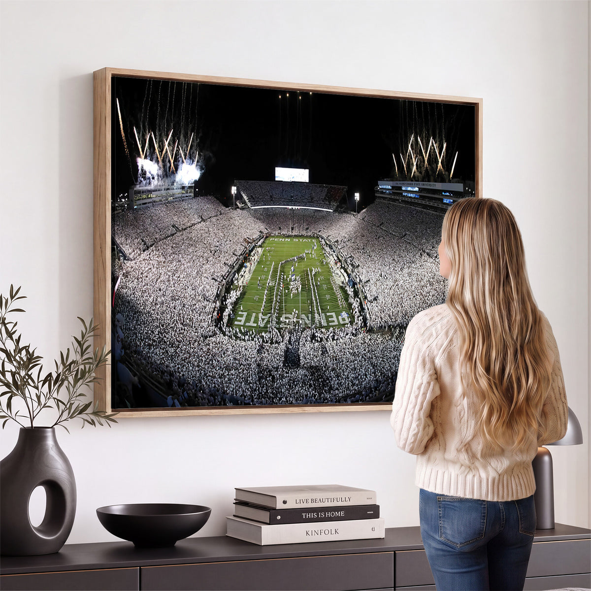 84537-MGV-CV-36X24 - Penn State Beaver Stadium Canvas Wall Art - Nittany Lions Football Print