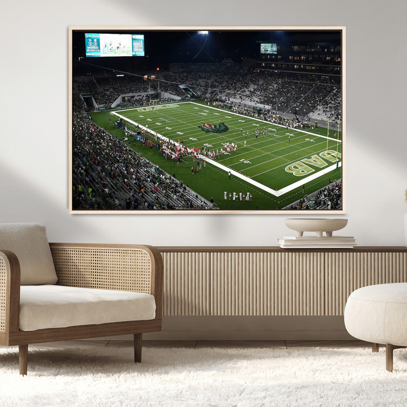 MGV-FC-36X24 - UAB Blazers Football Team Print - Birmingham Protective Stadium Wall Art Canvas Print