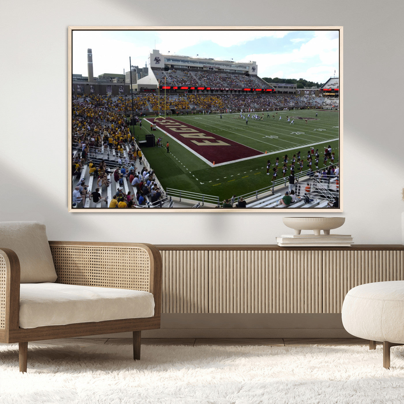 MGV-FC-36X24 - Boston College Eagles Football Team Print - Boston Alumni Stadium Wall Art Canvas Print