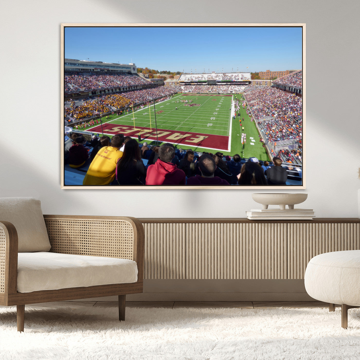 MGV-FC-36X24 - Boston College Eagles Football Team Print - Boston Alumni Stadium Wall Art Canvas Print