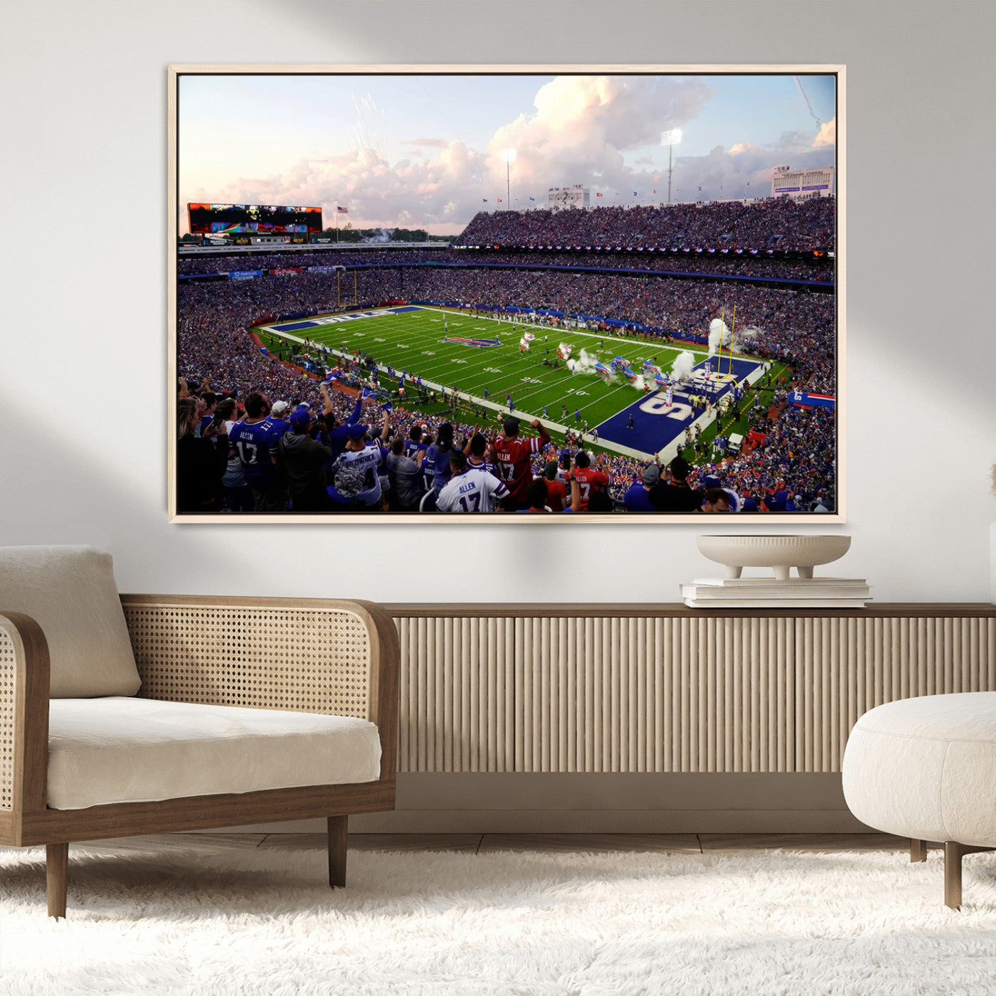 MGV-FC-36X24 - Buffalo Bills Football Team Print - Buffalo Highmark Stadium Wall Art Canvas Print