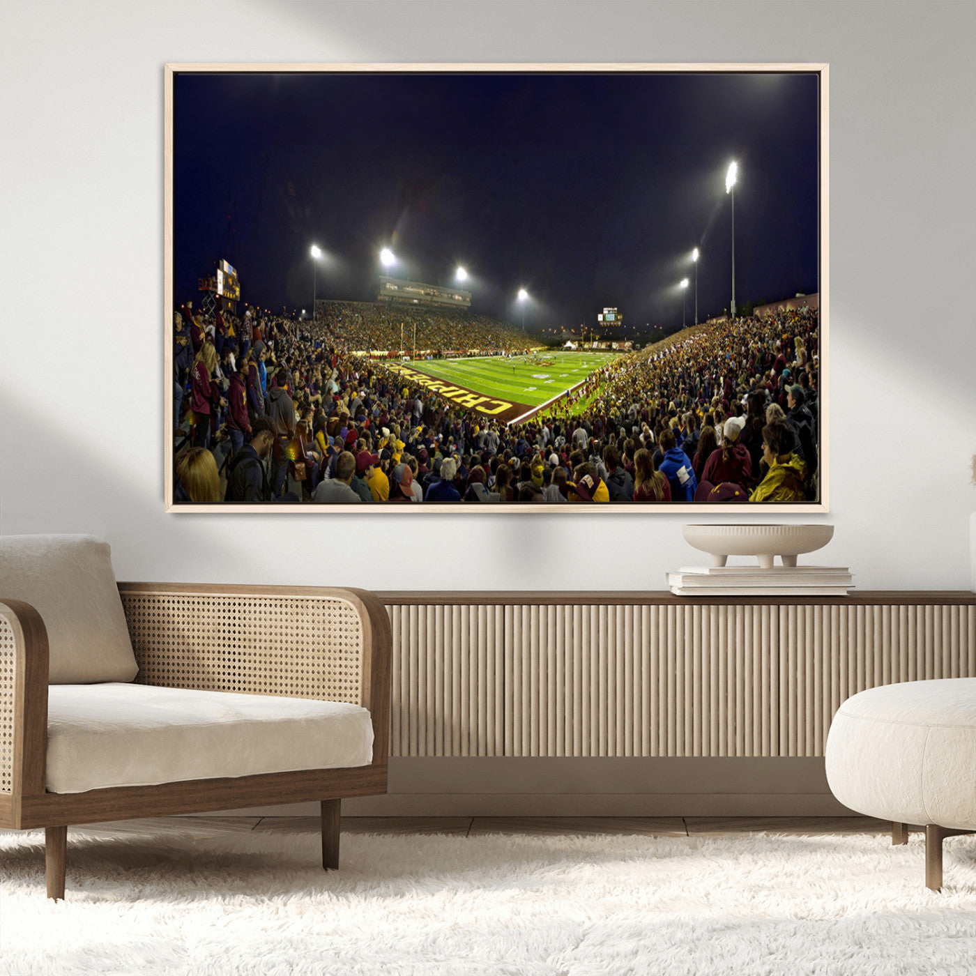 MGV-FC-36X24 - Central Michigan University Chippewas Canvas Wall Art, Football Team Print - Mount Pleasant