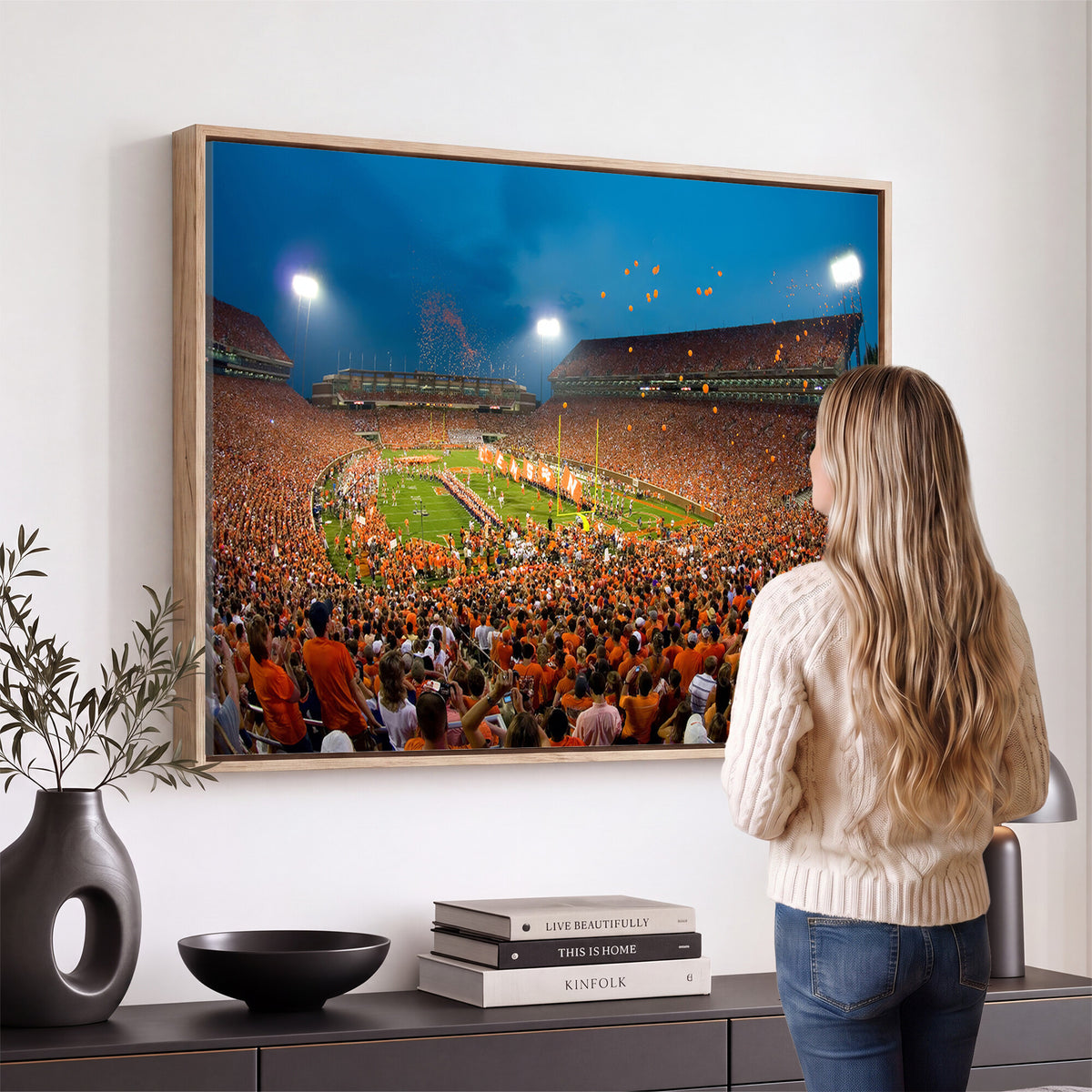 26196-MGV-CV-36X24 - Clemson University Tigers Football Team Print, Clemson