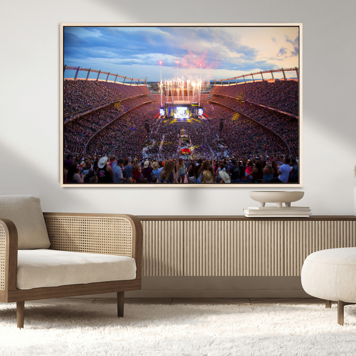 MGV-FC-36X24 - Denver Broncos Football Team Print Canvas- Empower Field at Mile High Stadium Wall Art Canvas Print