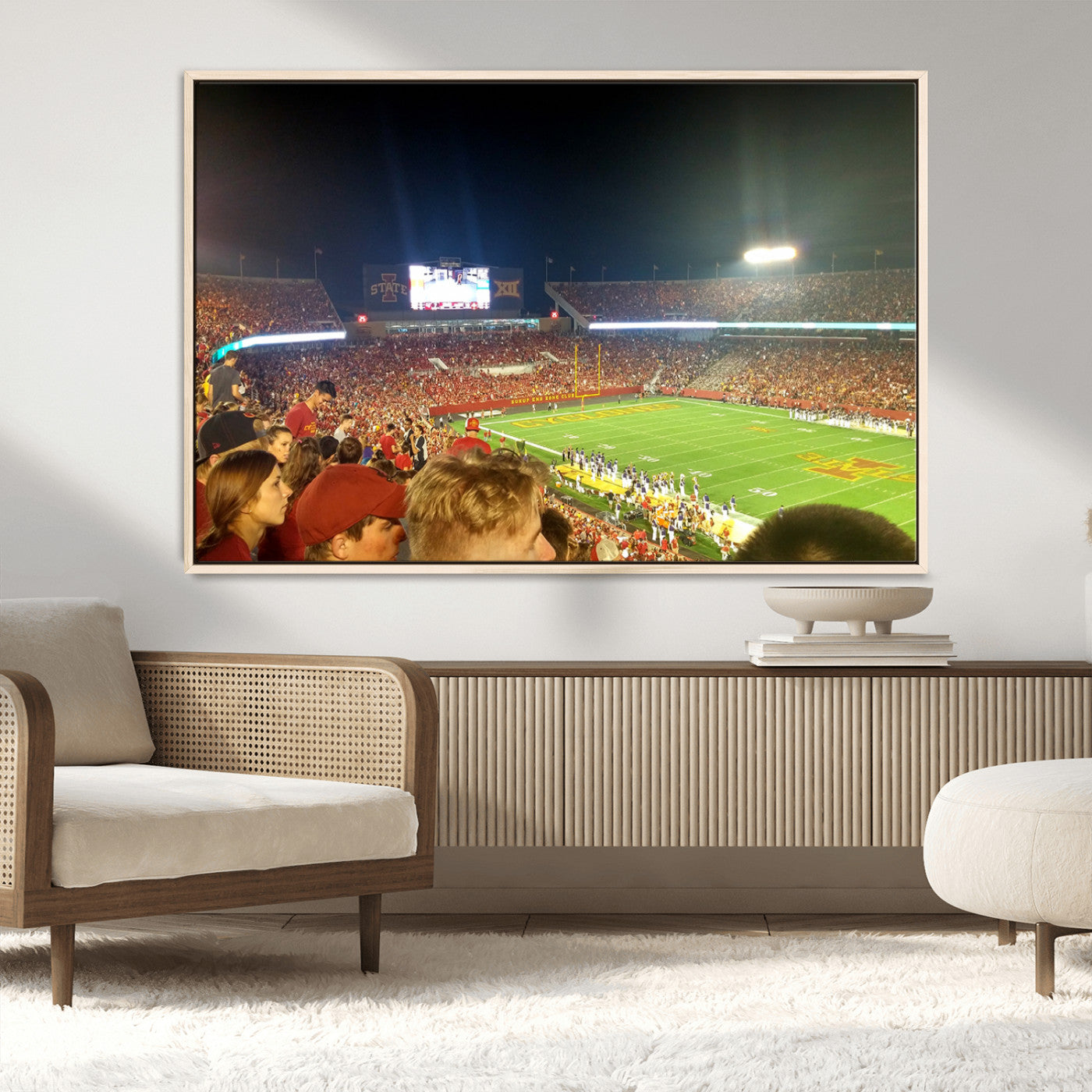 MGV-FC-36X24 - Iowa State University Cyclones Art Print, Football Team Print - Jack Trice Stadium Ames Wall Art