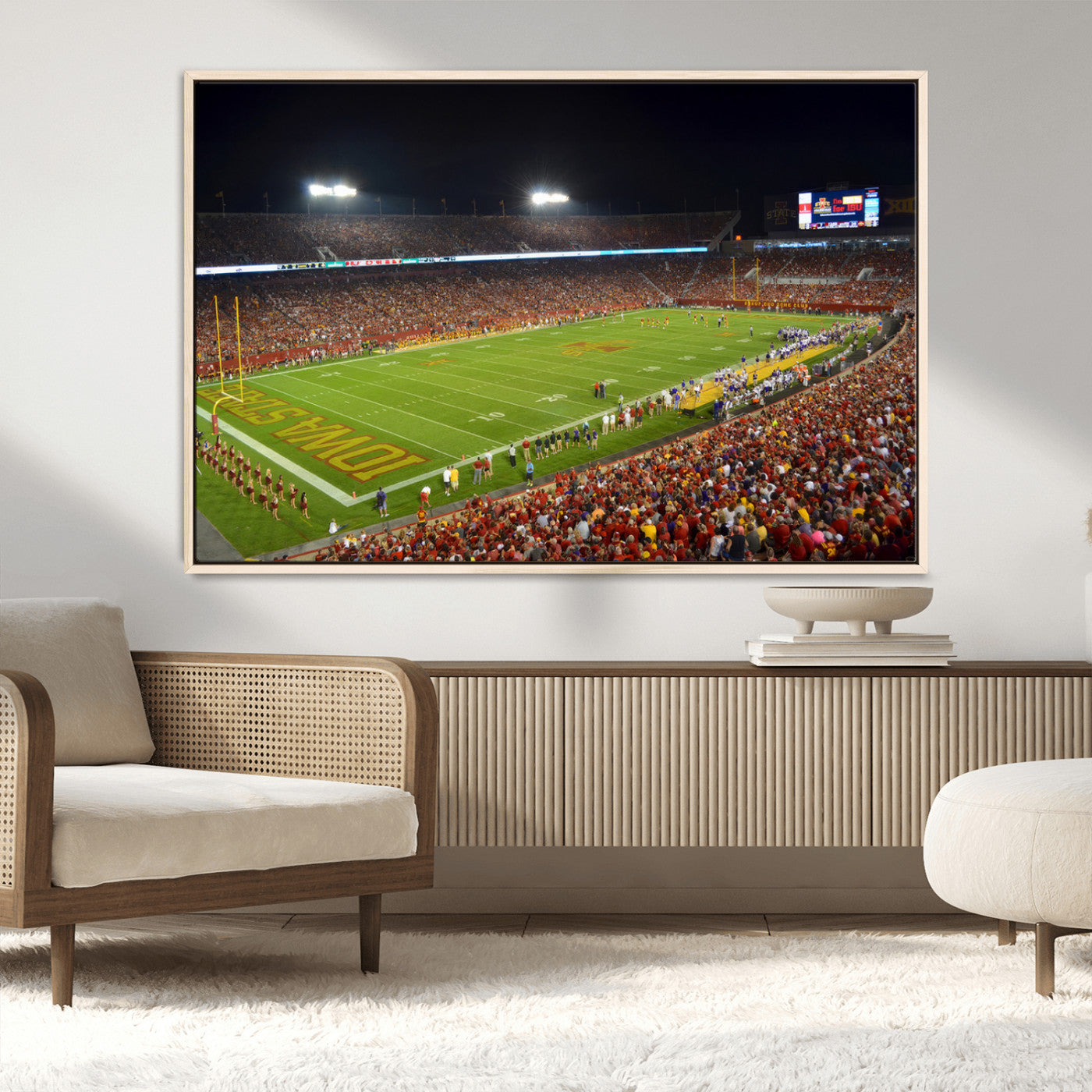 MGV-FC-36X24 - Iowa State University Cyclones Football Team Print - Ames Jack Trice Stadium Canvas Print