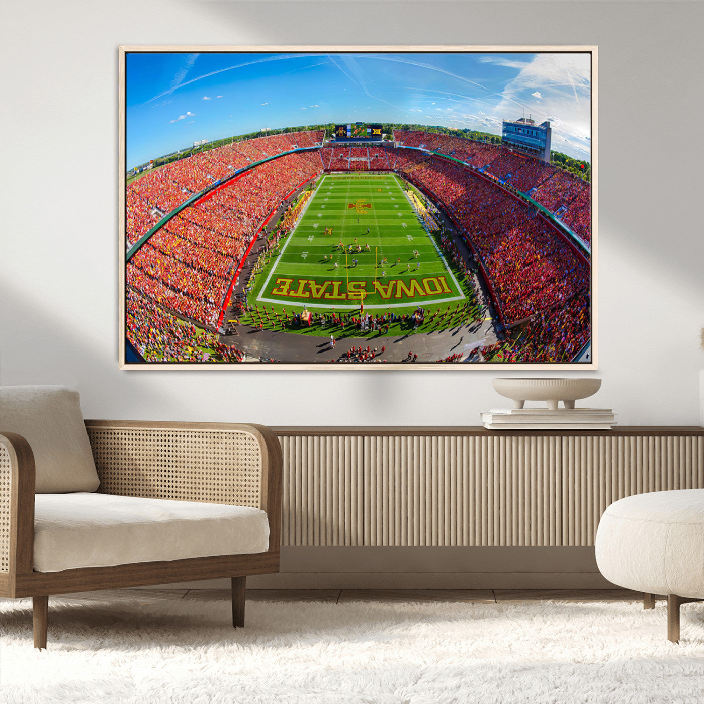 MGV-FC-36X24 - Iowa State University Cyclones Football Team Print - Ames Jack Trice Stadium Art Canvas Print