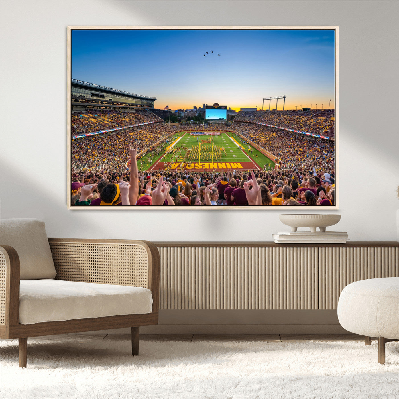 MGV-FC-36X24 - University of Minnesota Golden Gophers Art Print, Football Team Print - Minneapolis Huntington Bank