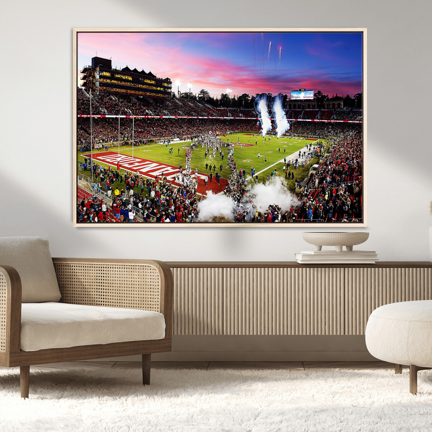 MGV-FC-36X24 - Stanford University Cardinal Football Team Print - Stanford Stadium Wall Art Canvas Print
