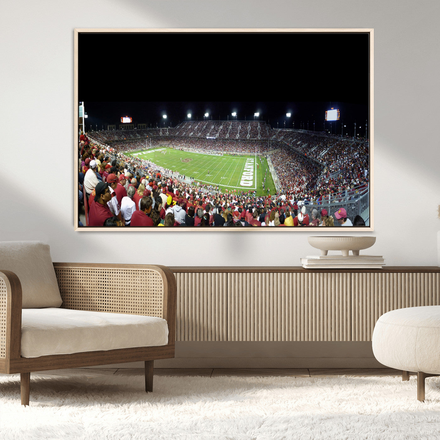 MGV-FC-36X24 - Stanford University Cardinal Football Team Print - Stanford Stadium Wall Art Canvas Print