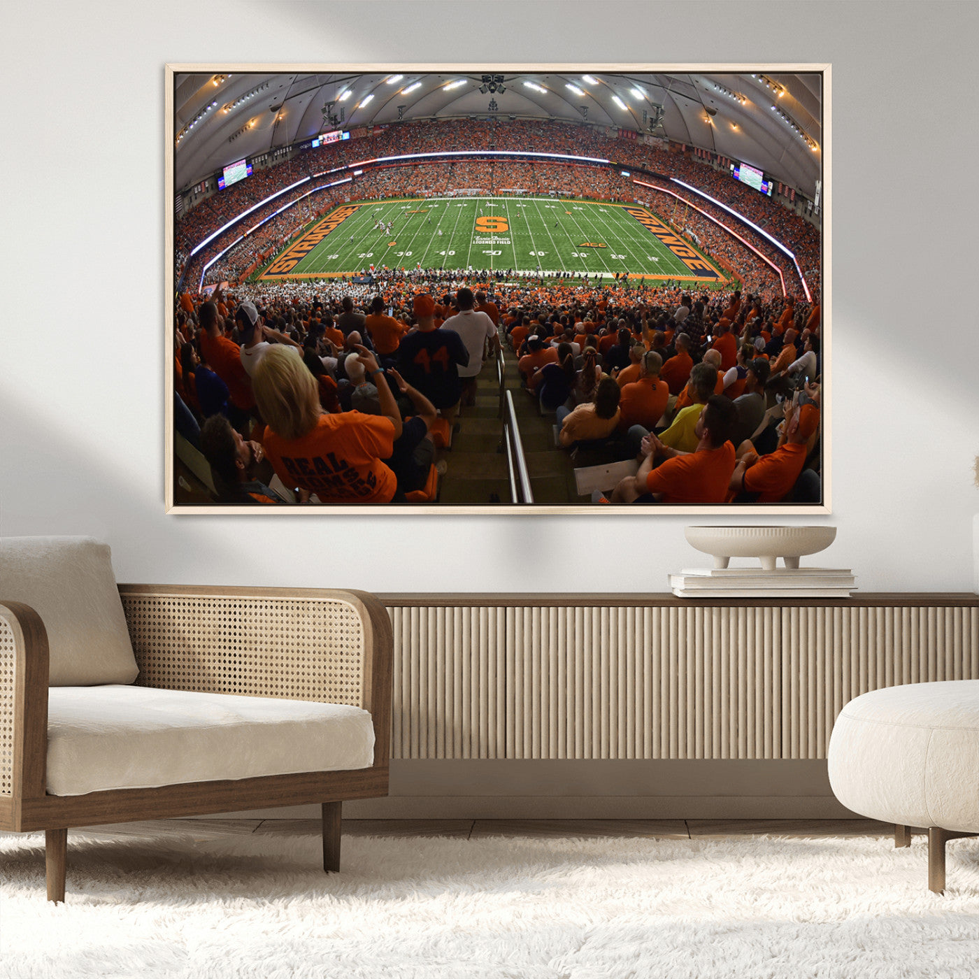 MGV-FC-36X24 - Syracuse University Orange Football Canvas Print, Football Team Print - Syracuse JMA Wireless Dome