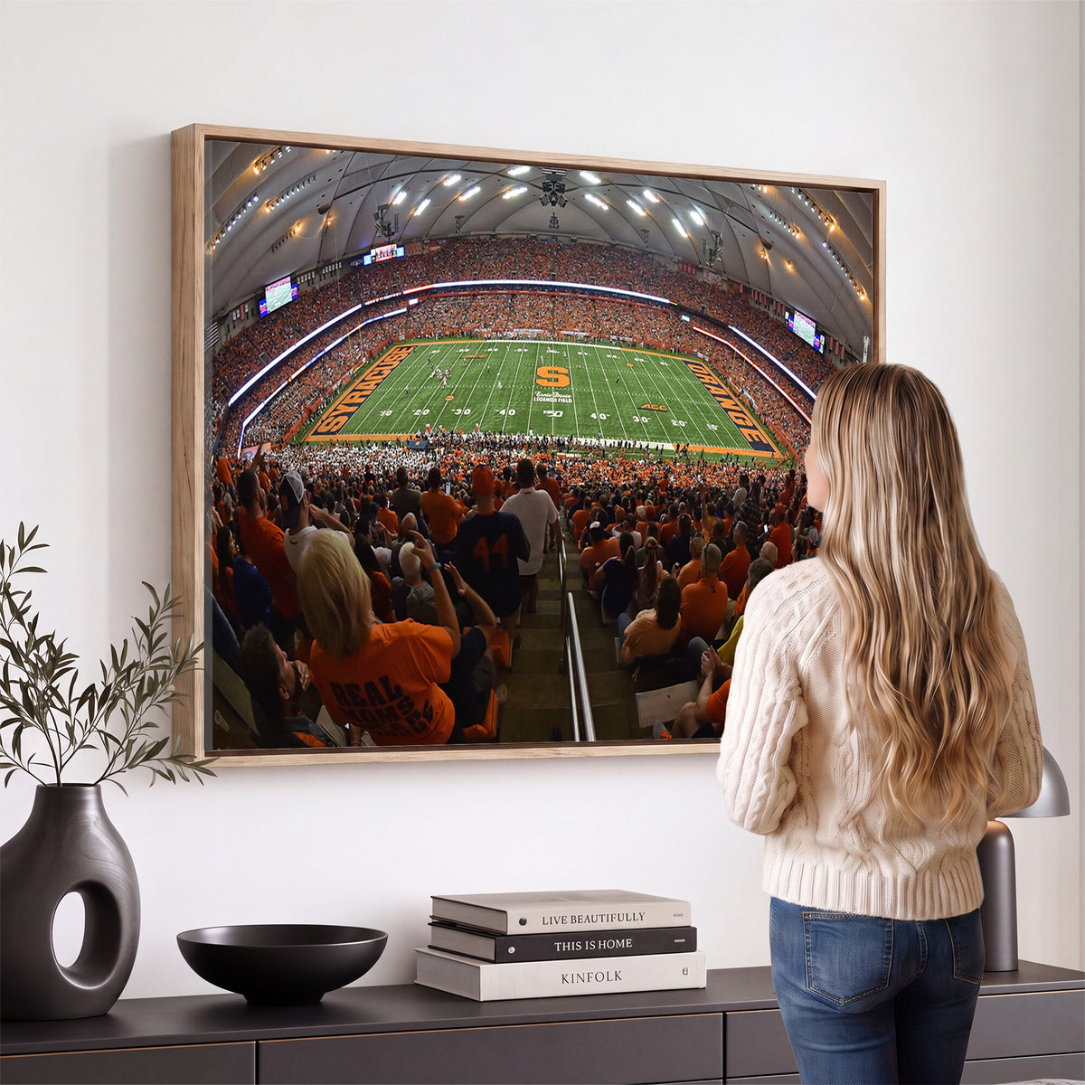43291-MGV-CV-36X24 - Syracuse University Orange Football Canvas Print, Football Team Print - Syracuse JMA Wireless Dome