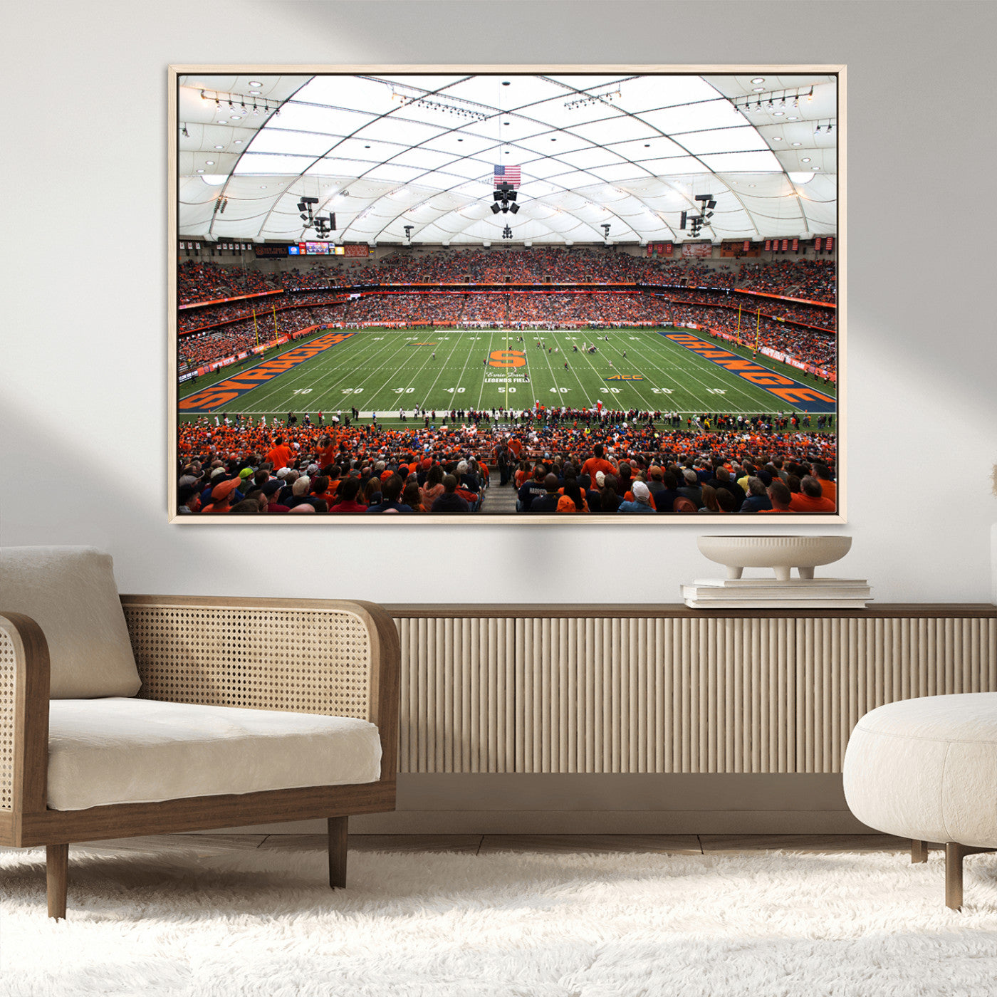 MGV-FC-36X24 - Syracuse University Orange Football Team Print - Syracuse JMA Wireless Dome Wall Art Canvas Print