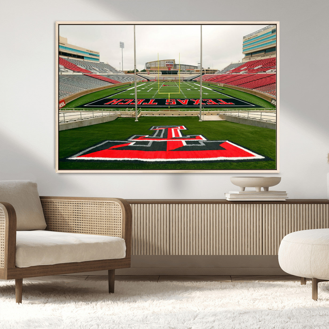 MGV-FC-36X24 - Texas Tech Red Raiders Football Team Print - Lubbock Jones AT&T Stadium Wall Art Canvas Print