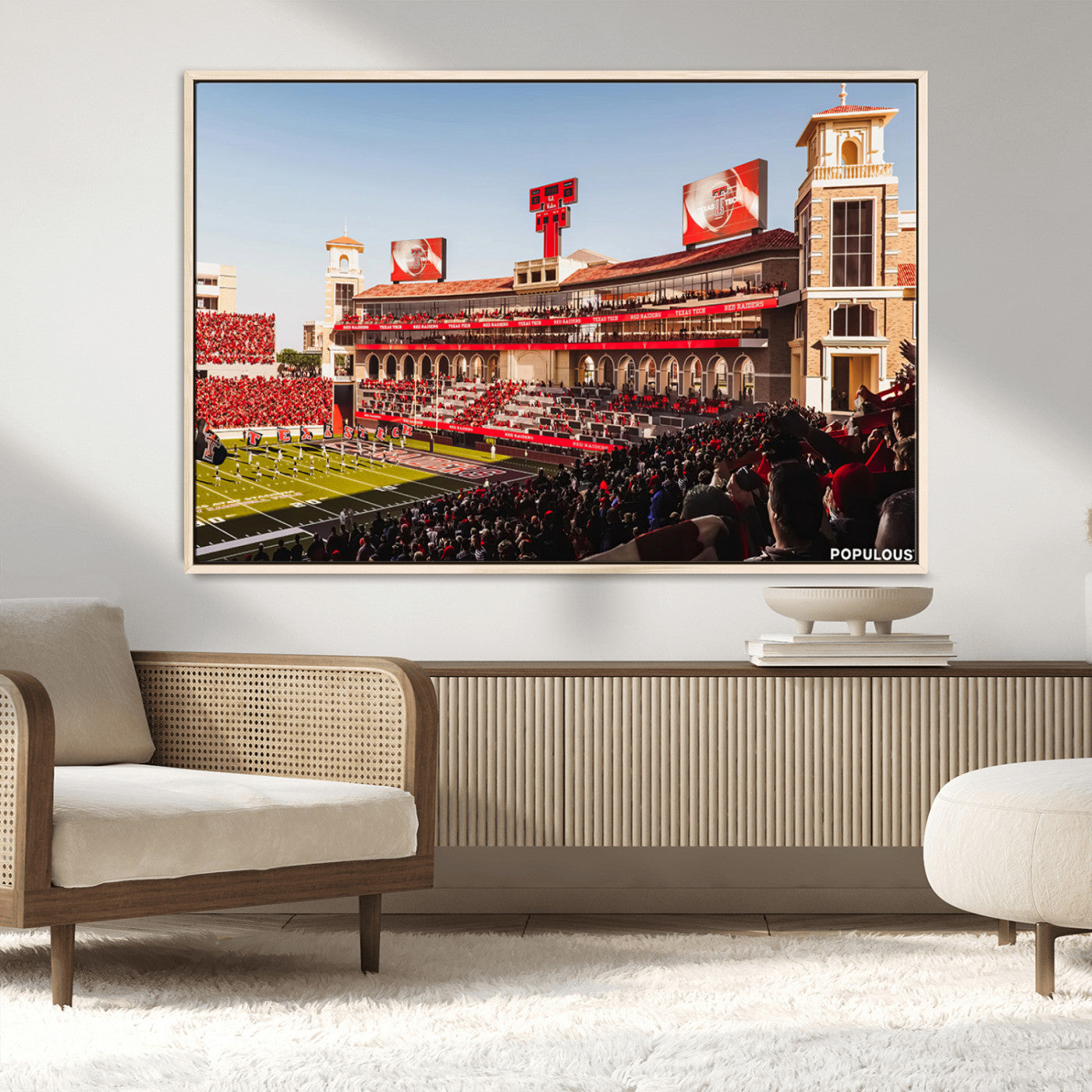 MGV-FC-36X24 - Jones AT&T Stadium Texas Tech Red Raiders Wall Art | Large Att Stadium Canvas Print | College