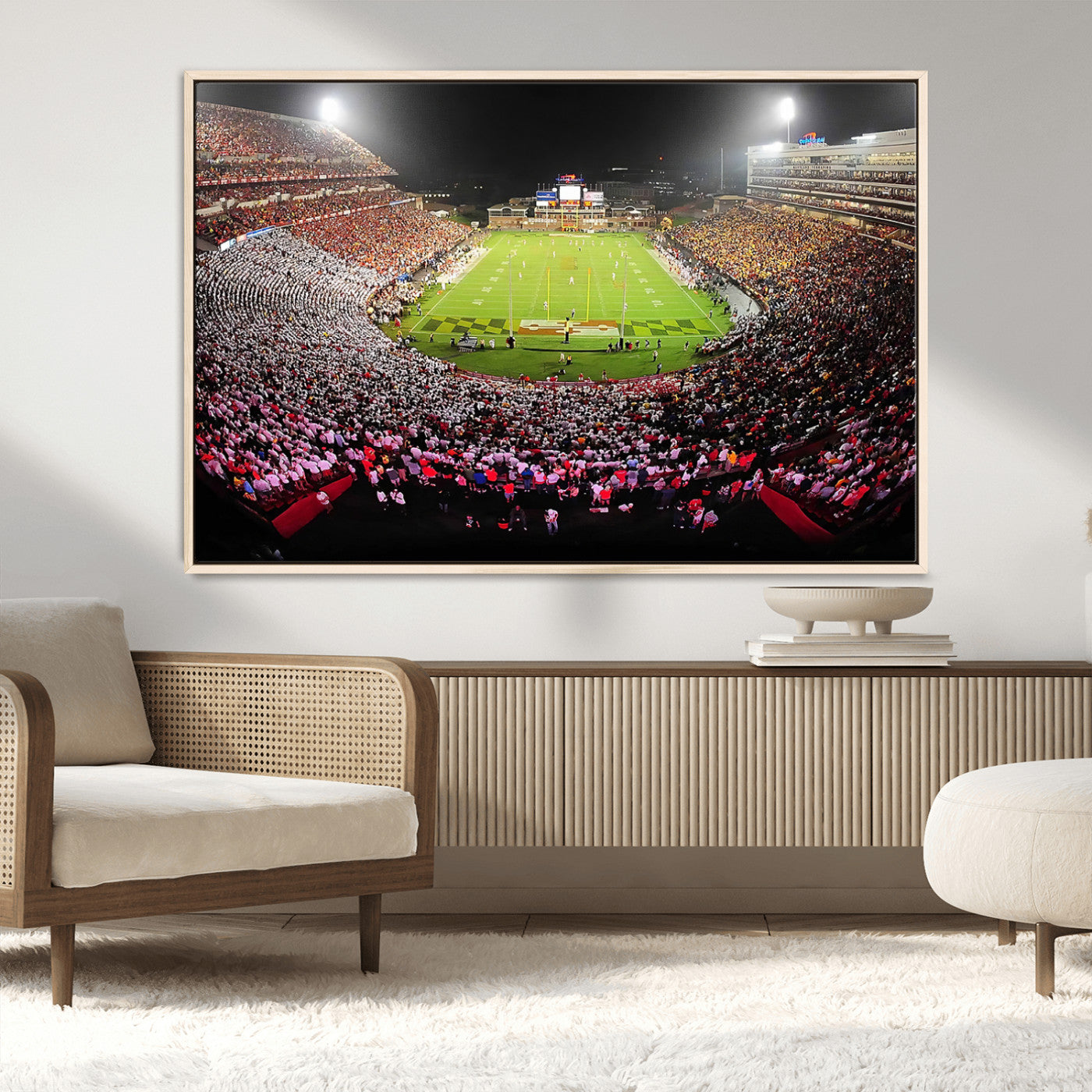 MGV-FC-36X24 - University of Maryland Terrapins Football Team Print - College Park SECU Stadium Wall Art Canvas