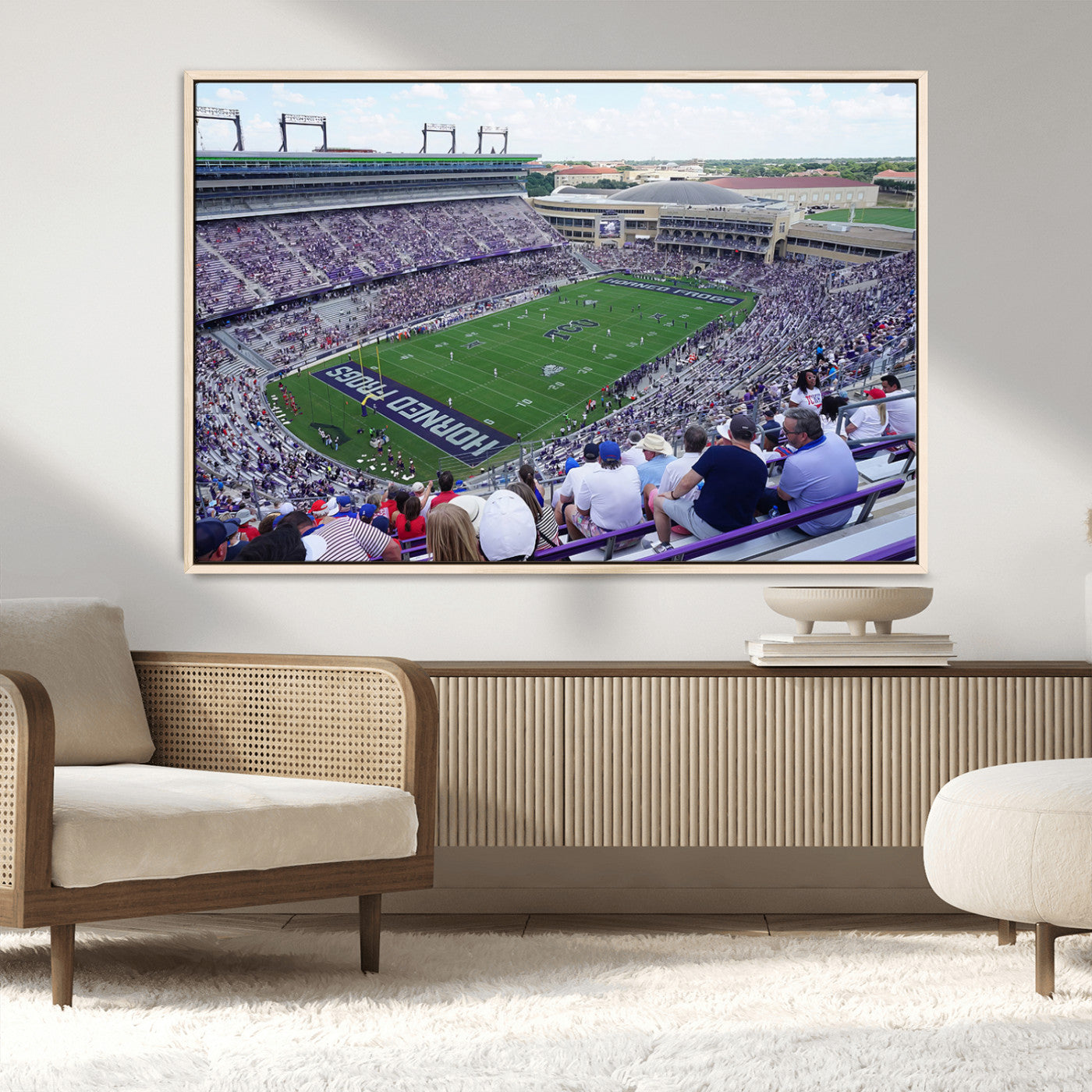 MGV-FC-36X24 - The Texas Christian University TCU Horned Frogs Football Team Print - Fort Worth Amon G. Carter