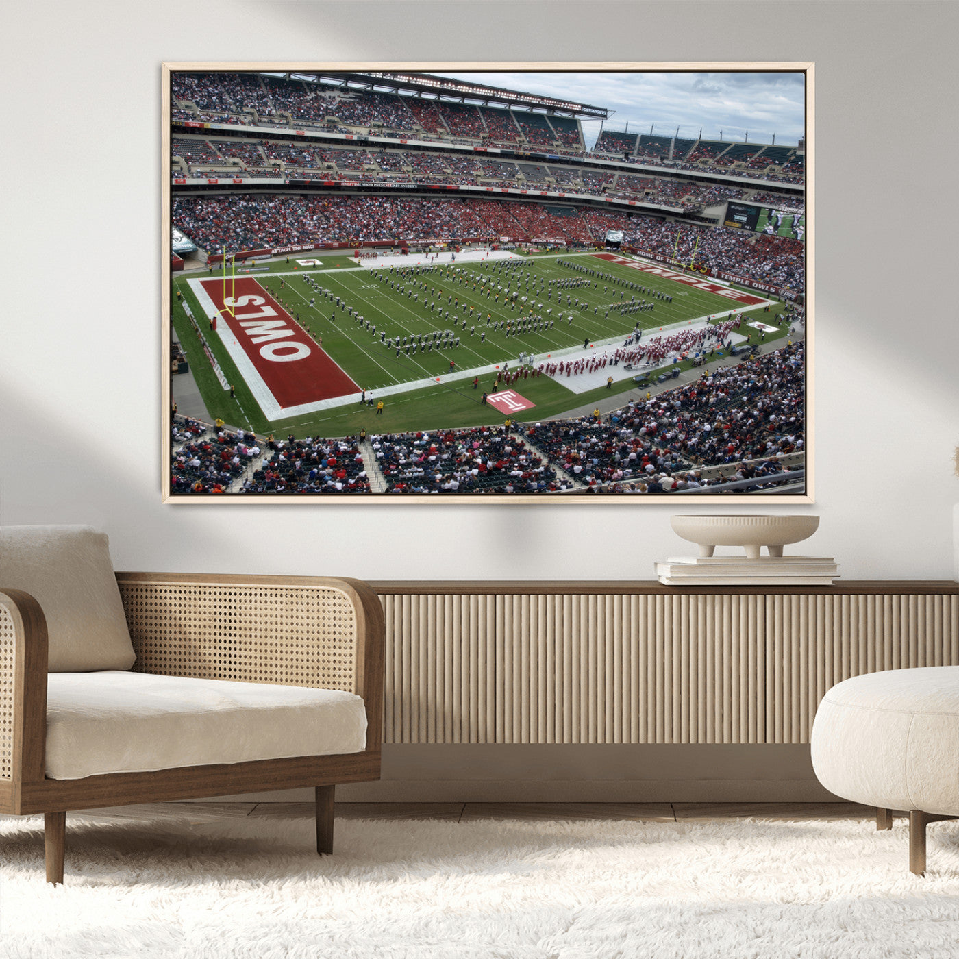 MGV-FC-36X24 - The Temple University Owls Athletics Team Print - Philadelphia Lincoln Financial Field Stadium Wall