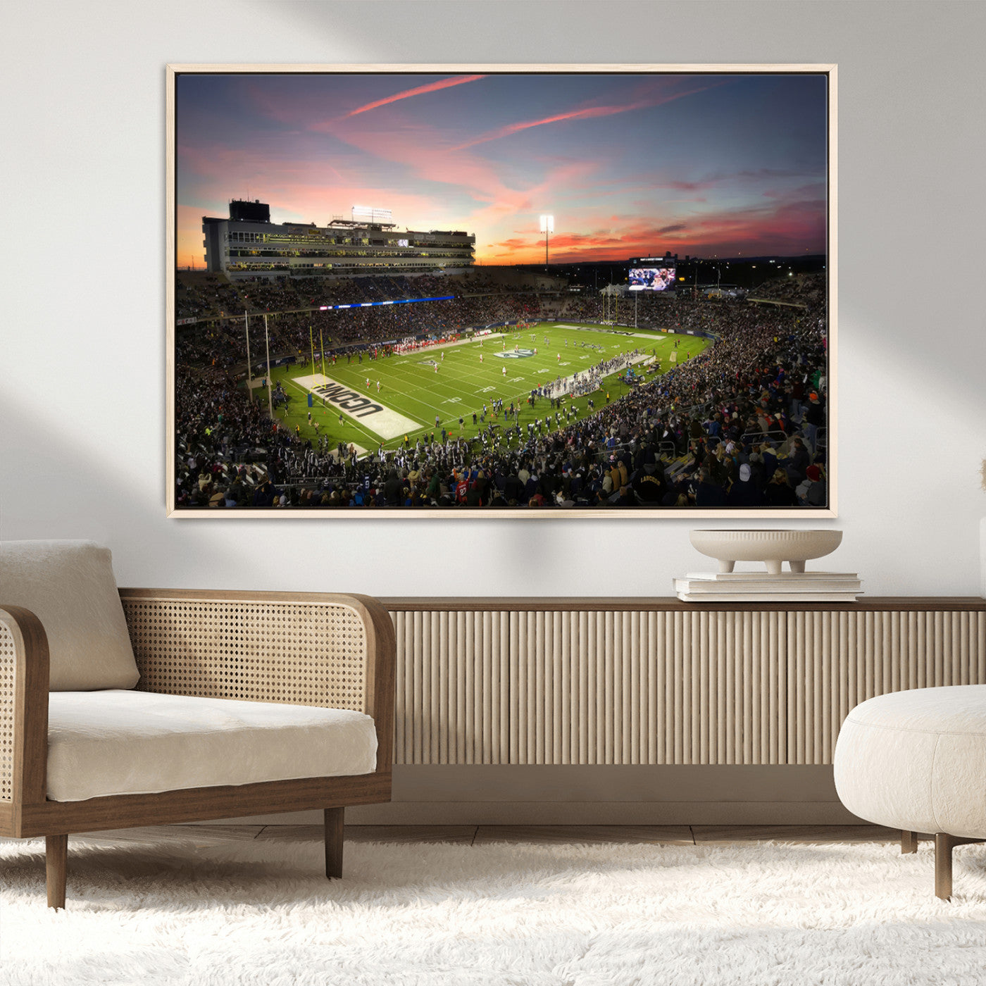 MGV-FC-36X24 - The University of Connecticut UCONN Huskies Football Team Print - East Hartford Pratt & Whitney