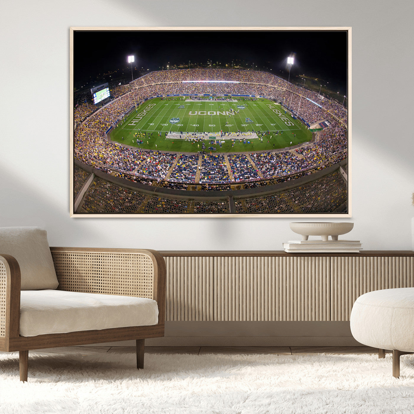 MGV-FC-36X24 - The University of Connecticut UCONN Huskies Football Team Print - East Hartford Pratt & Whitney