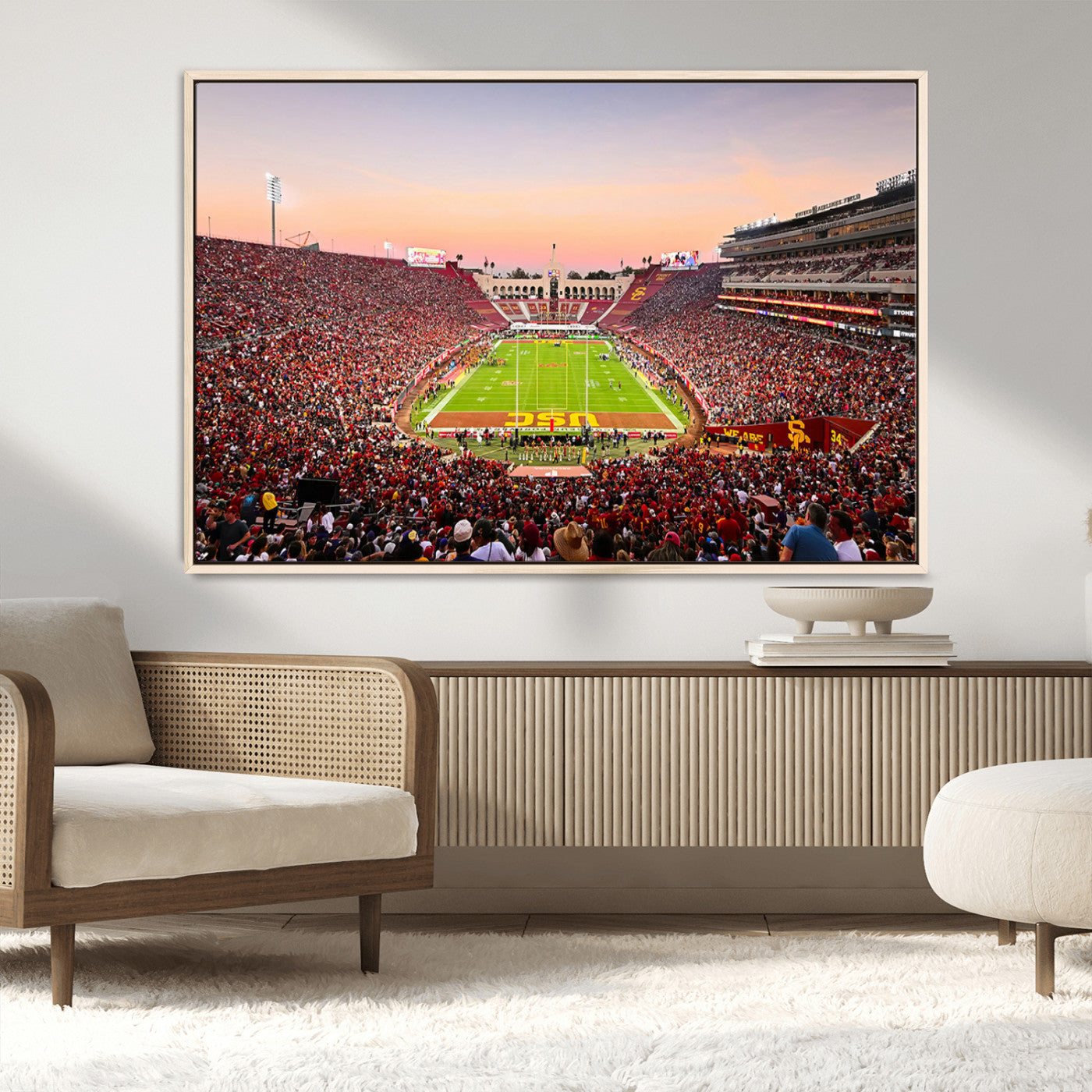 MGV-FC-36X24 - The University of Southern California USC Trojans Football Team Print - Los Angeles Memorial