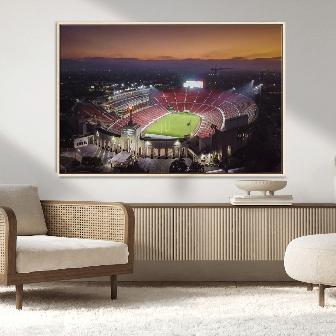 MGV-FC-36X24 - The University of Southern California USC Trojans Football Team Print - Los Angeles Memorial
