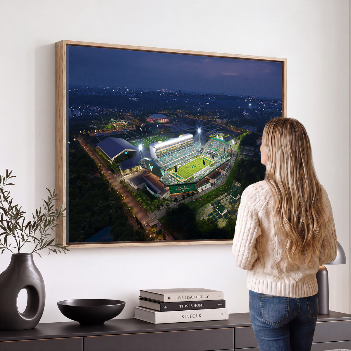 27554-MGV-CV-36X24 - The University of South Florida Bulls Football Team Print