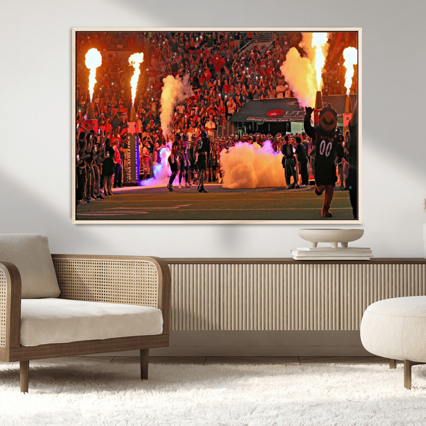 MGV-FC-36X24 - The University of Texas at San Antonio Roadrunners Football Team Print - San Antonio Alamodome Wall