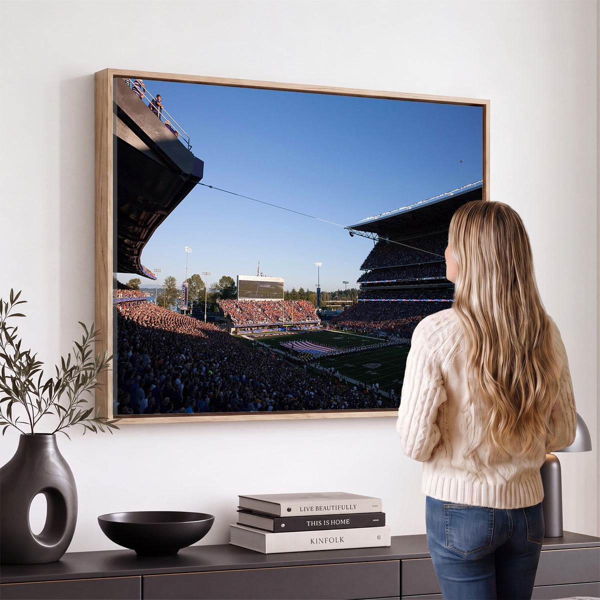 55028-MGV-CV-36X24 - The University of Washington Huskies Football Team Print