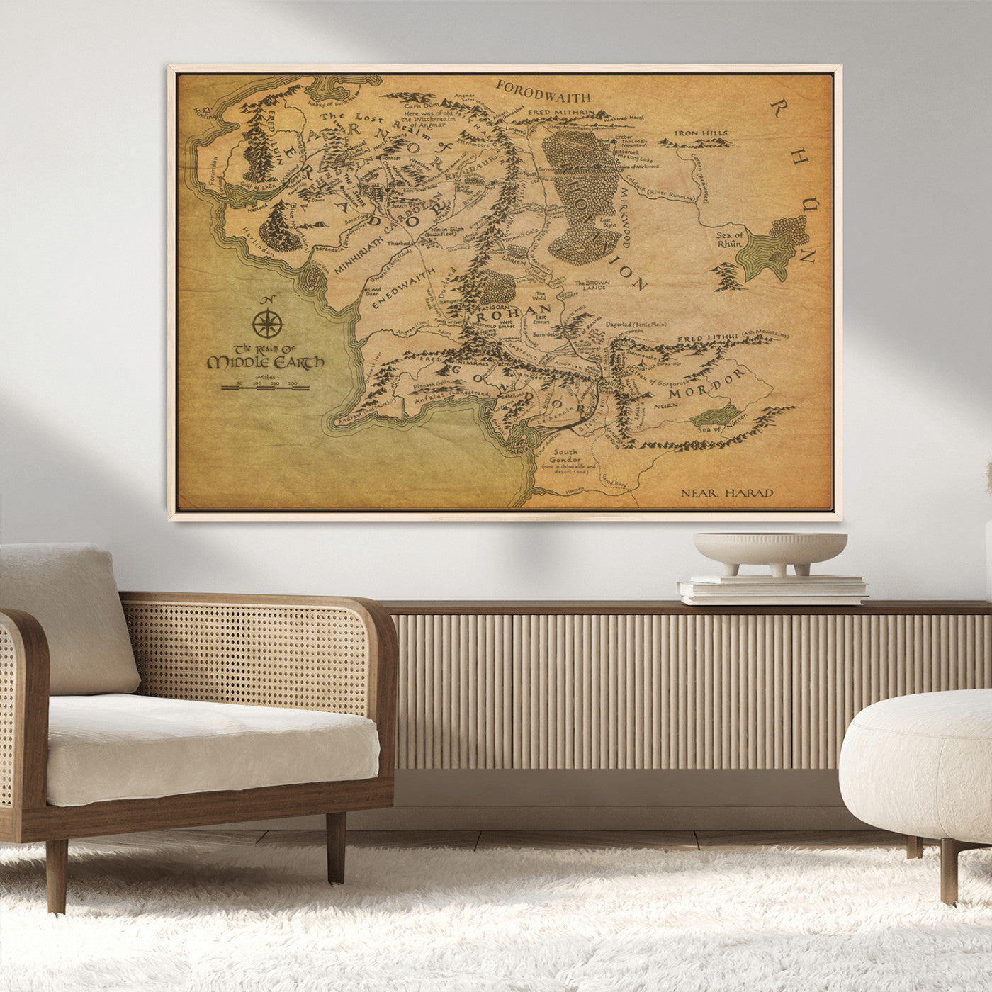MGV-FC-36X24 - Push Pin World Map Canvas Print – Framed Wall Art for Couples to Track Their Travels – Anniversary