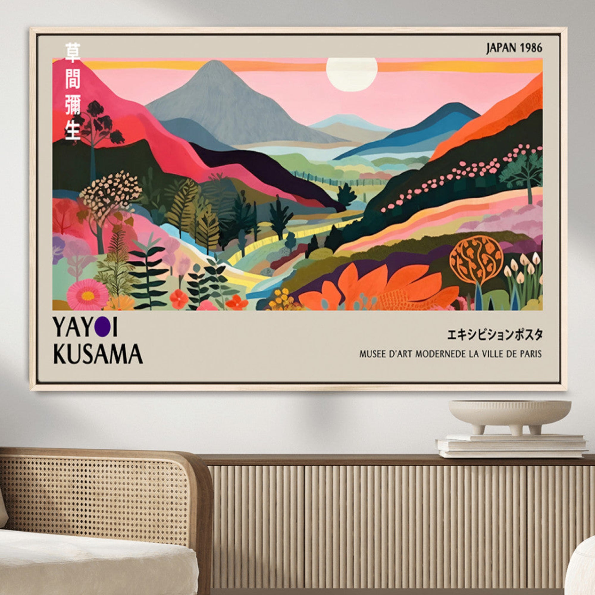 -Elk Herd Wall Art Canvas Print, Framed Snowy Forest Art Picture Print, Elks in Forest Perfect Neutral Rustic Decor Artwork