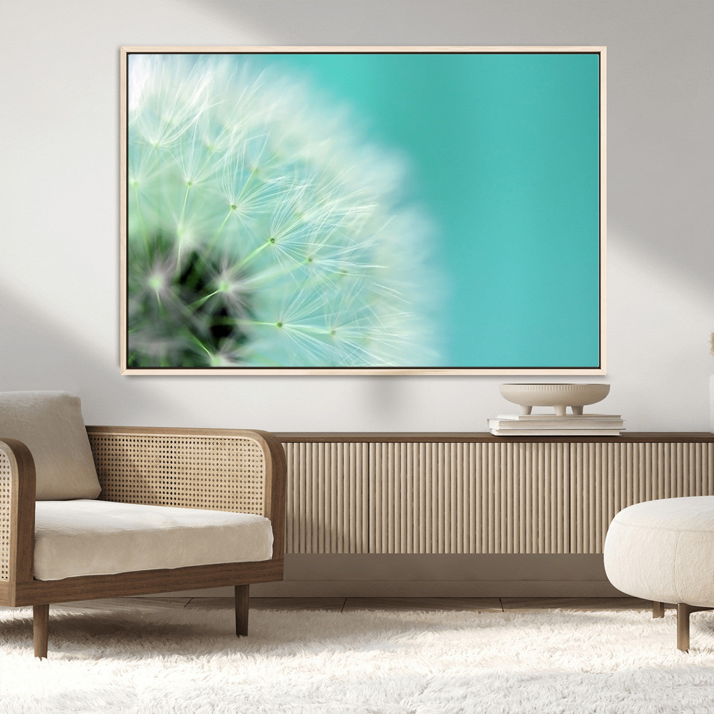 MGV-FC-36X24 - DANDELION Flower Wall Art Canvas Print, Canvas Dandelion Floral Wall Art