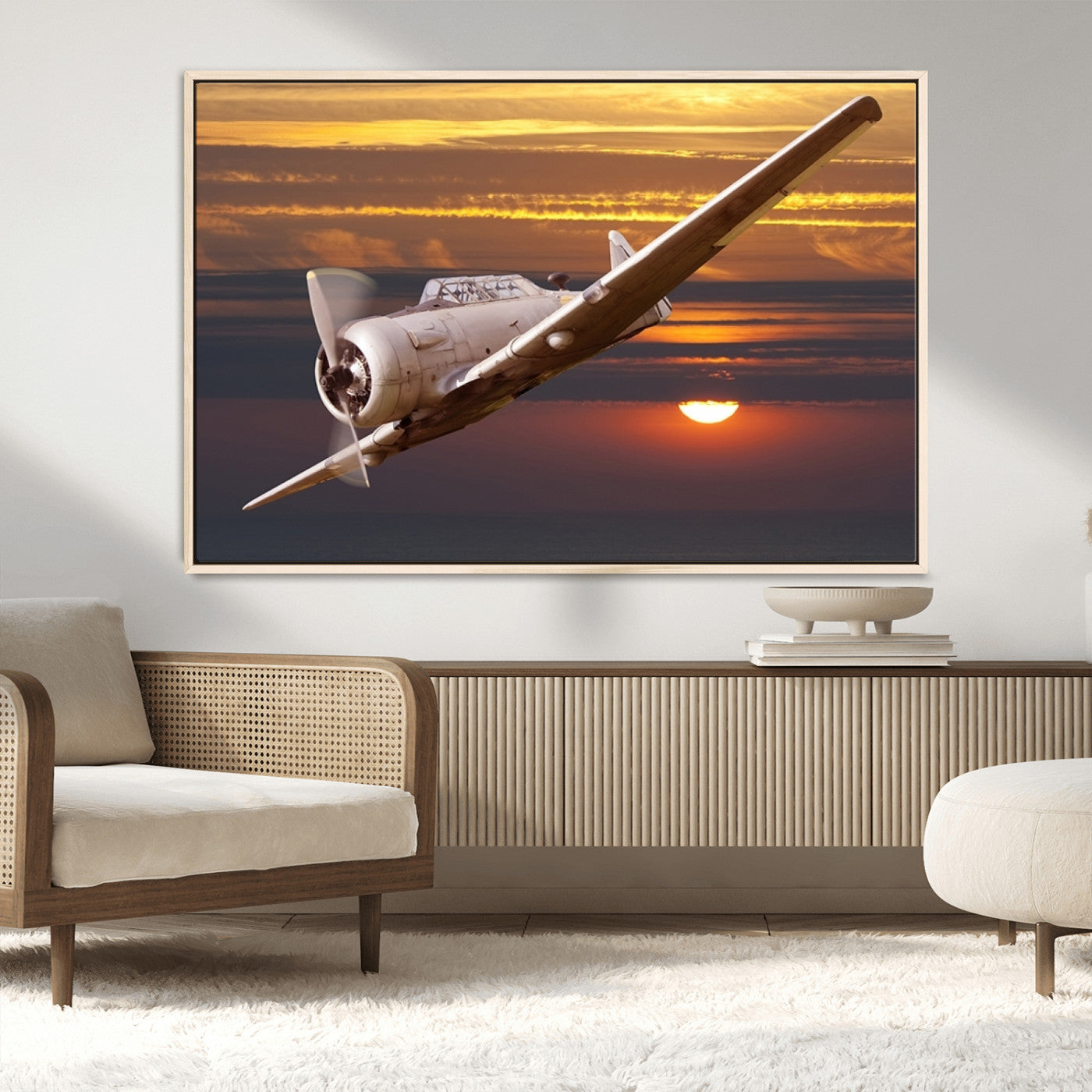MGV-FC-36X24 - Old War Plane Wall Art Canvas Print
