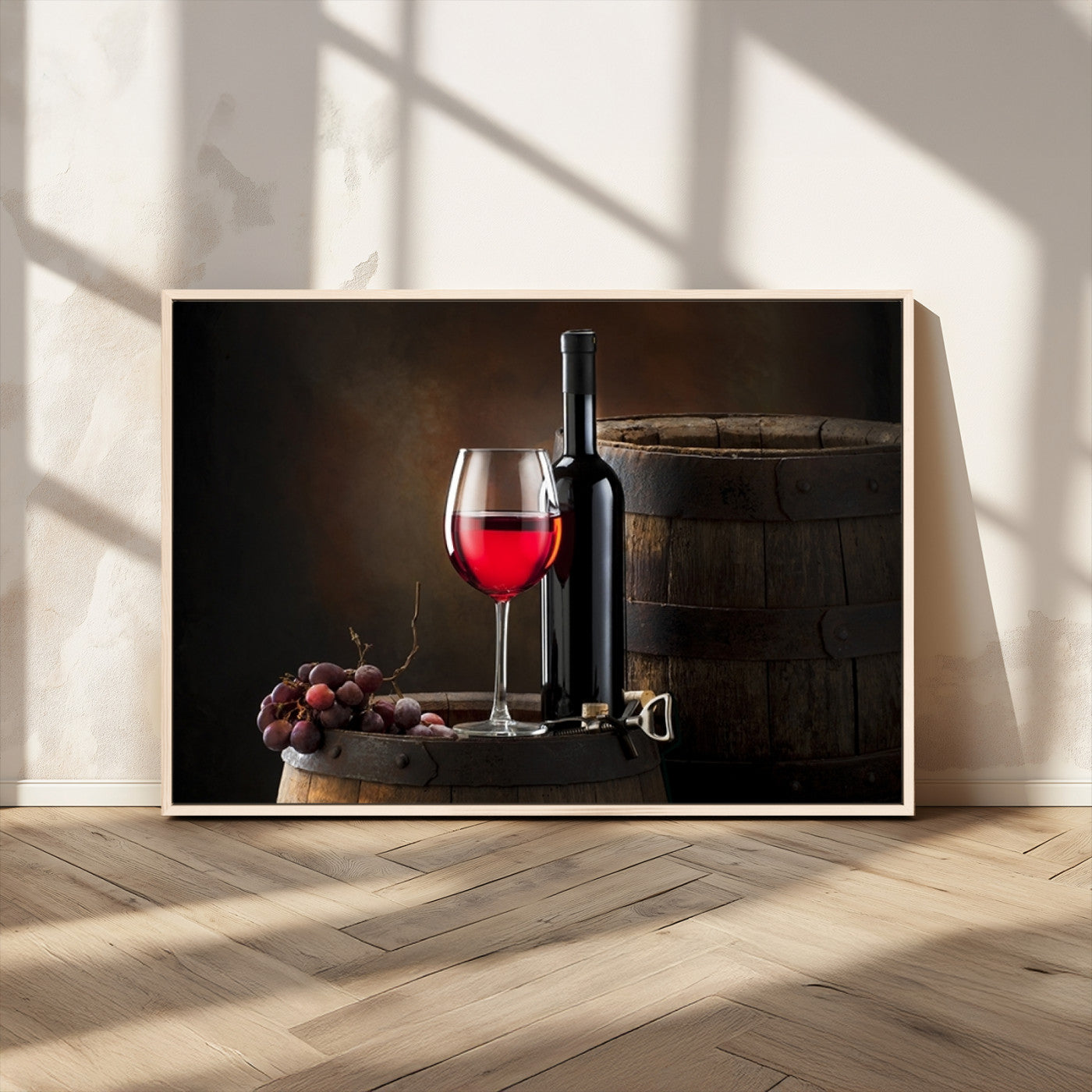 MGV-FC-36X24 - Red Wine and Bottle Canvas Print