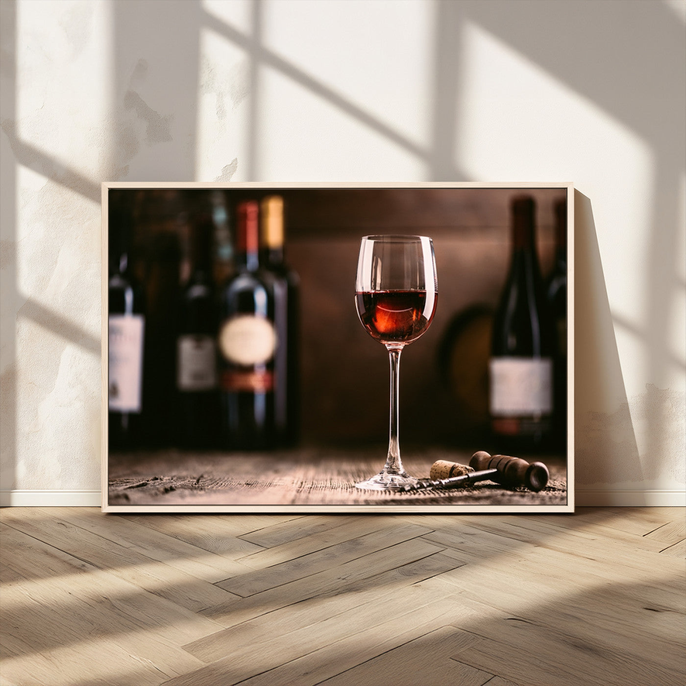MGV-FC-36X24 - Red Wine and Bottle Canvas Print