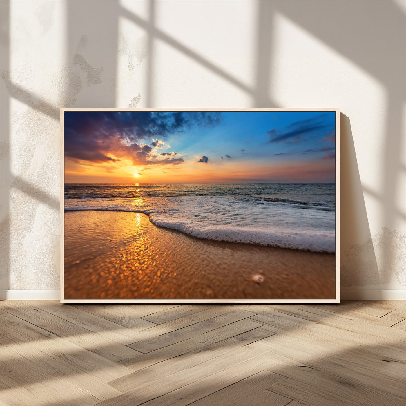 MGV-FC-36X24 - Sunset and Beach at Night Wall Art Canvas Print