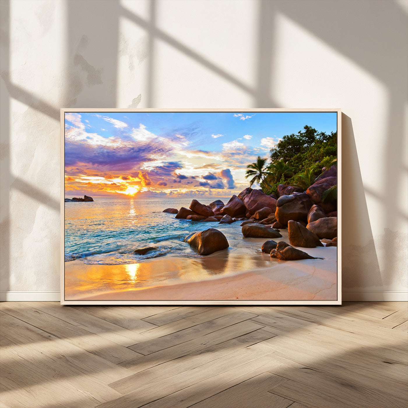 MGV-FC-36X24 - Tropical Island Beach Sunset Canvas Print