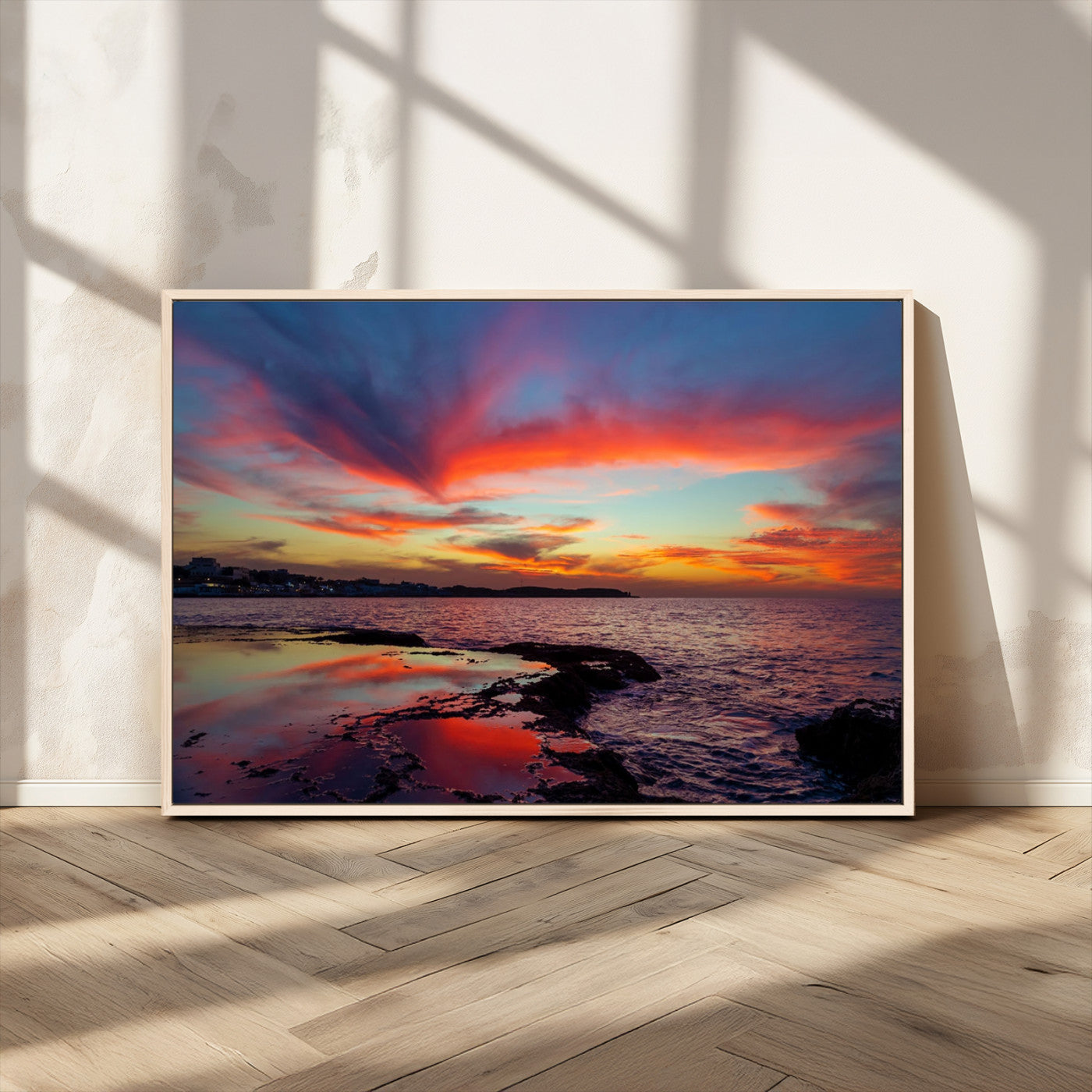 MGV-FC-36X24 - Glorious Sunset on The Beach Wall Art Canvas Print