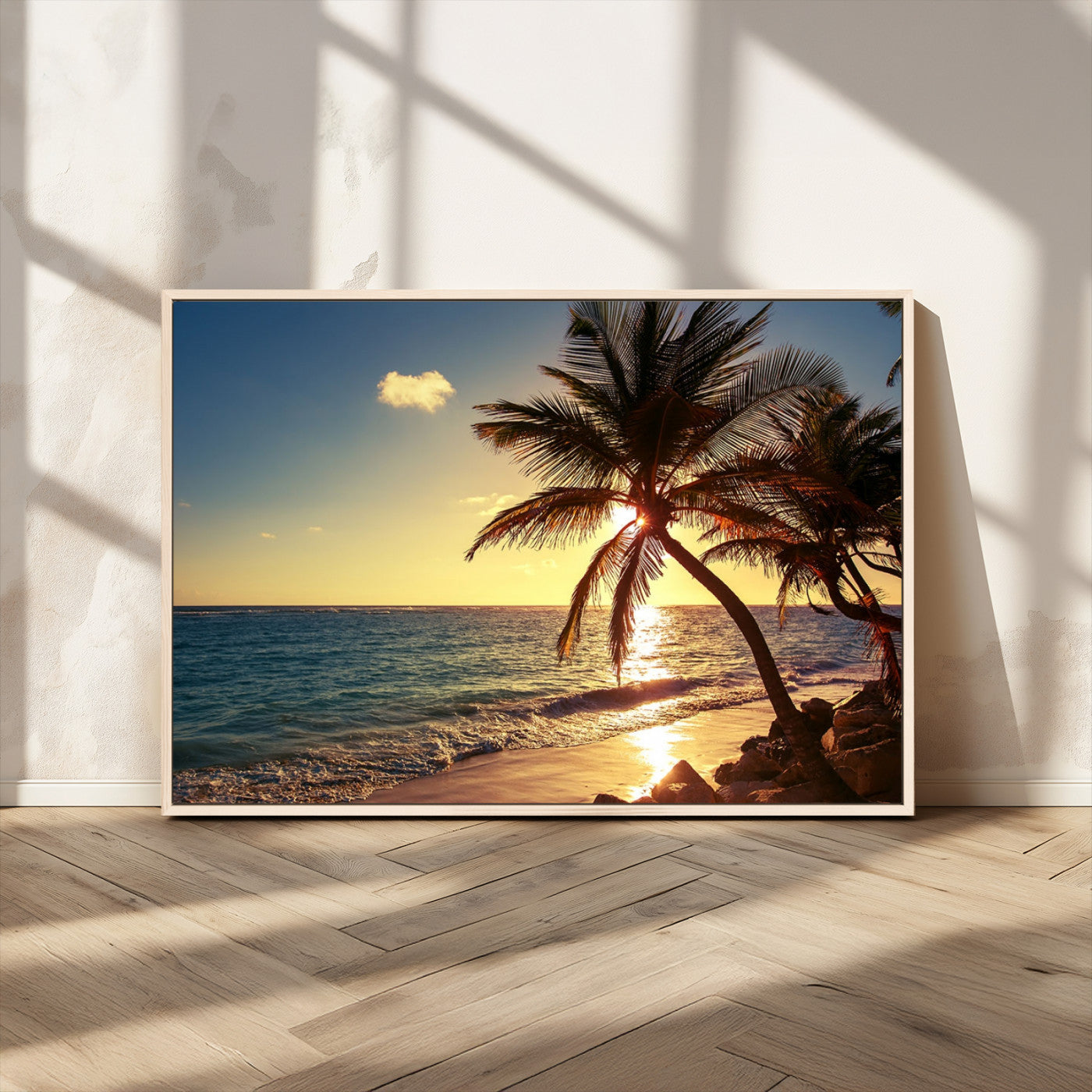 MGV-FC-36X24 - Sunset Palm Trees Wall Art Canvas Print