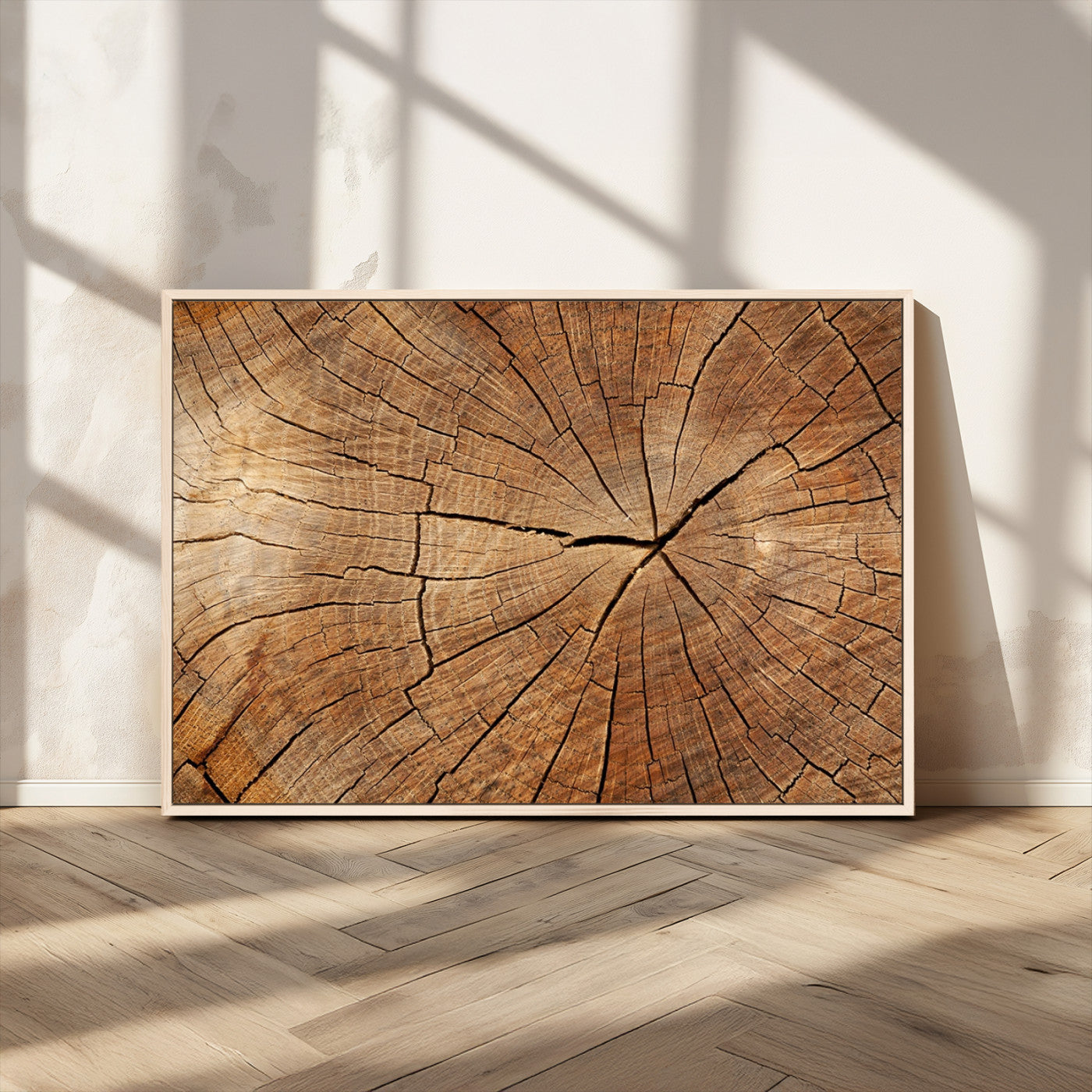 MGV-FC-36X24 - Tree Ring Canvas Art, Rustic Wood Grain Wall Art, Tree Slice Decor for Modern Homes, Giclee Multi-Panel Print, Tree Ring Wall Art Set