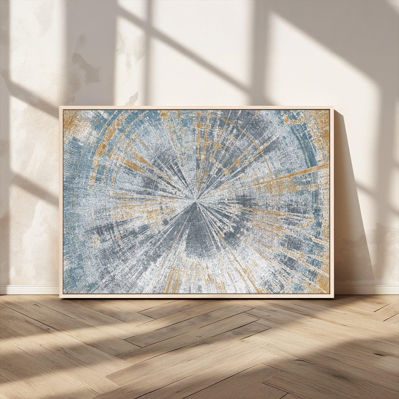 MGV-FC-36X24 - Radiant Abstract Wood Rings Canvas Art – Modern Triptych Wall Decor for Living Room or Farmhouse Decor