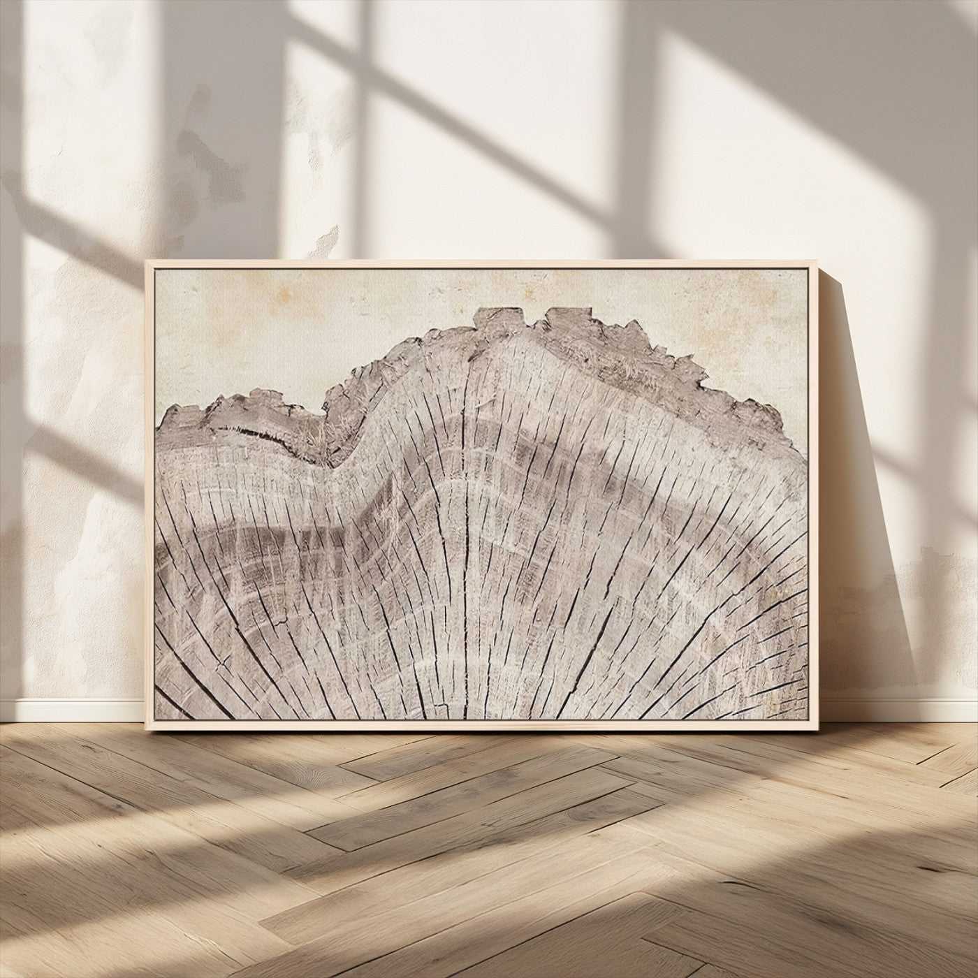 MGV-FC-36X24 - Tree Ring Wall Art Triptych, Rustic Wood Ring Canvas Print, Minimalist Wall Decor for Modern Homes and Farmhouse Decor