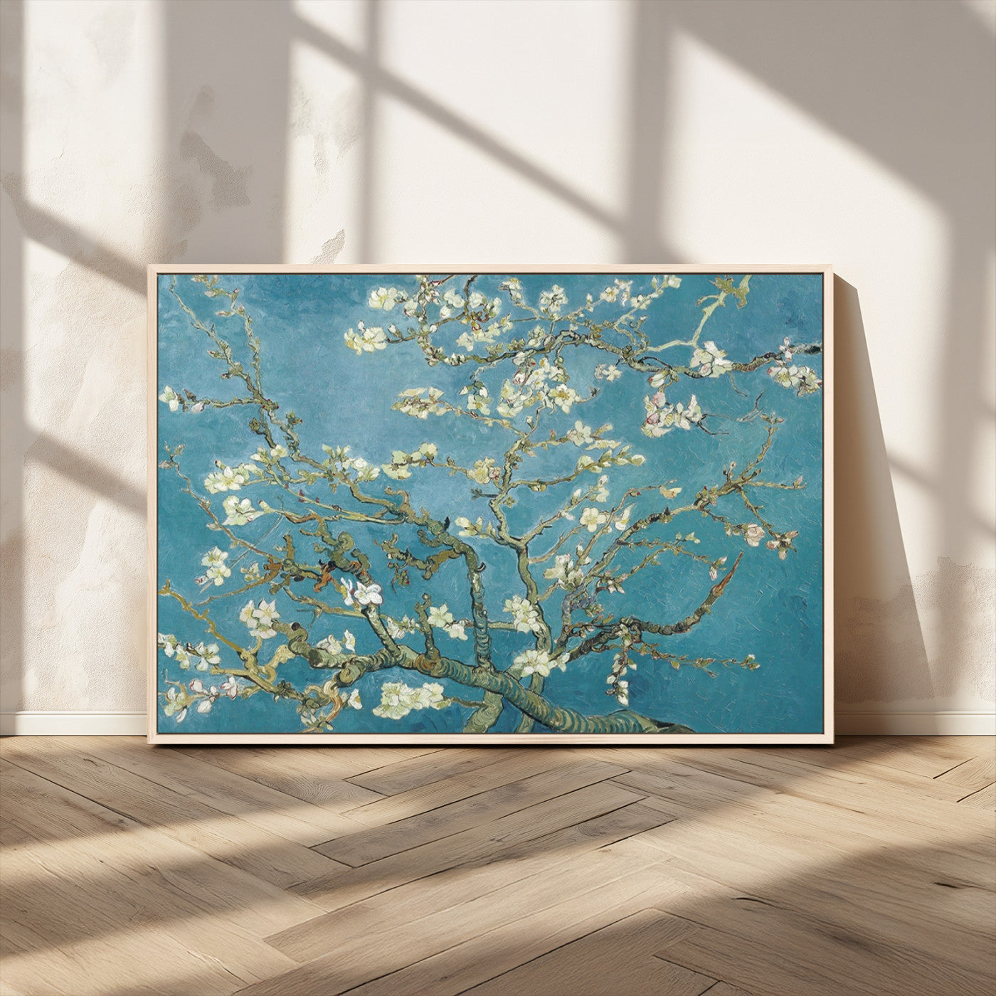 -Vincent Van Gogh's Almond Blossom Abstract Wall Art Canvas, Van Gogh Almond Blossom Canvas Print