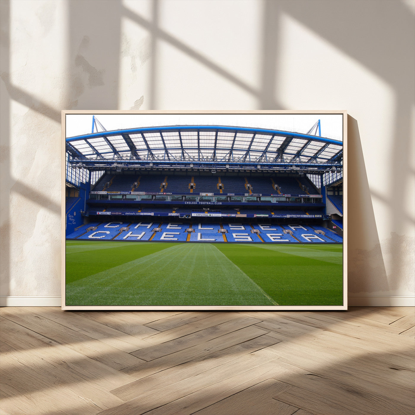 MGV-FC-36X24 - Chelsea FC Soccer Team Print - Stamford Bridge Stadium Wall Art Canvas Print