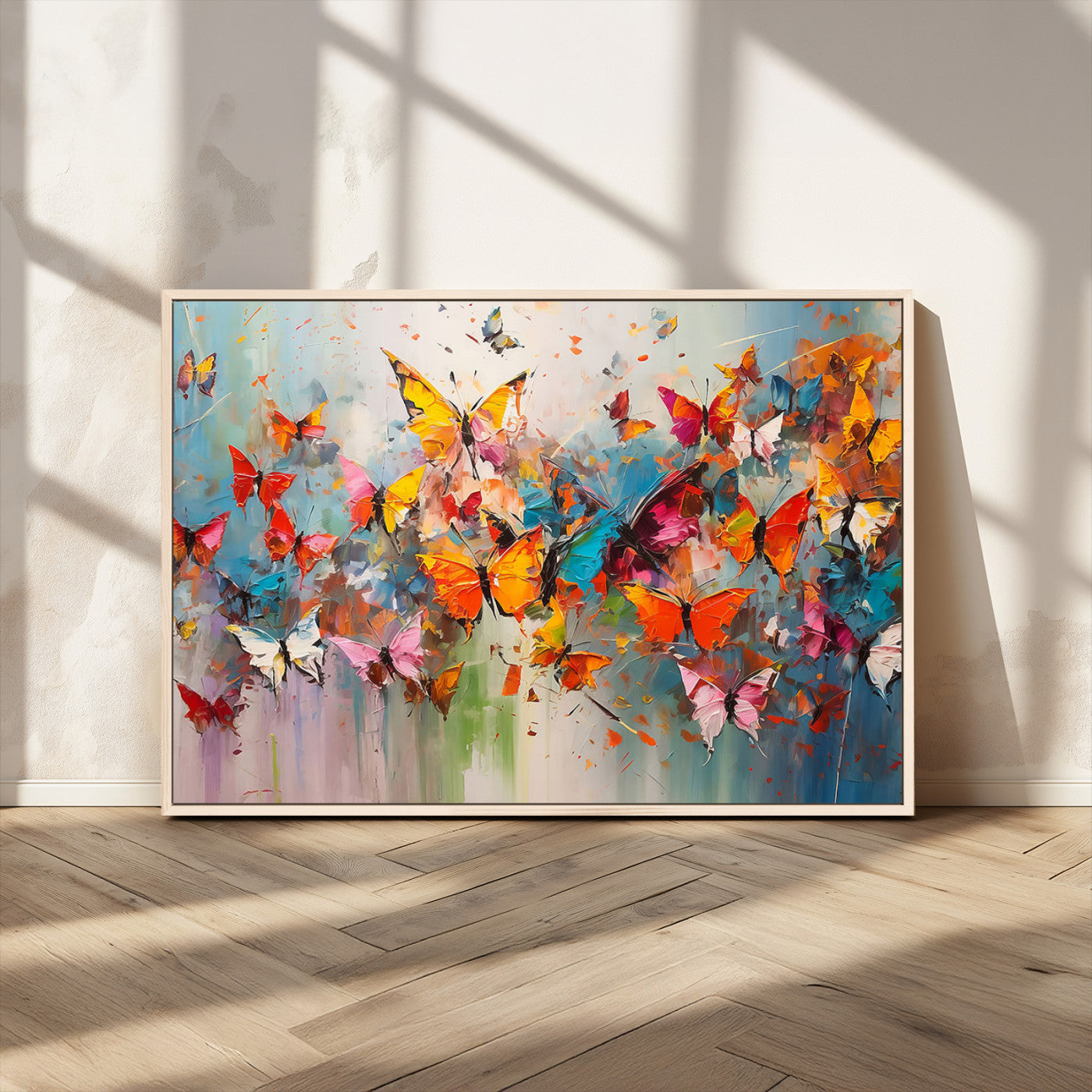 -Abstract Butterfly Wall Art Canvas Print