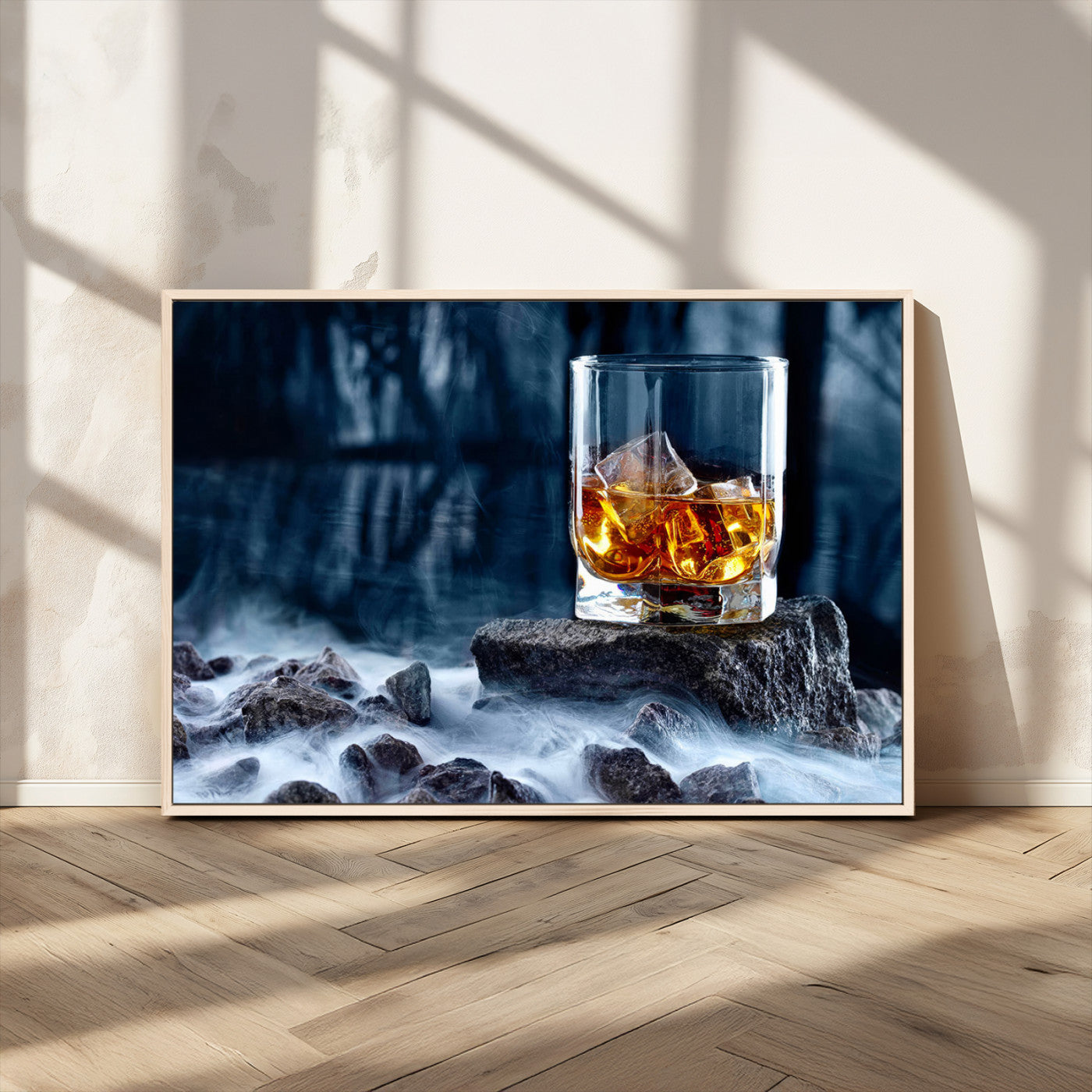 MGV-FC-36X24 - Whiskey Ice Wall Art Canvas Print