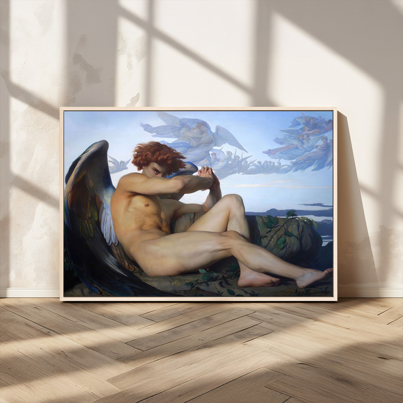 -Fallen Angel Wall Art Canvas Print – Classic Art, Framed, Ready to Hang - Alexandre Cabanel