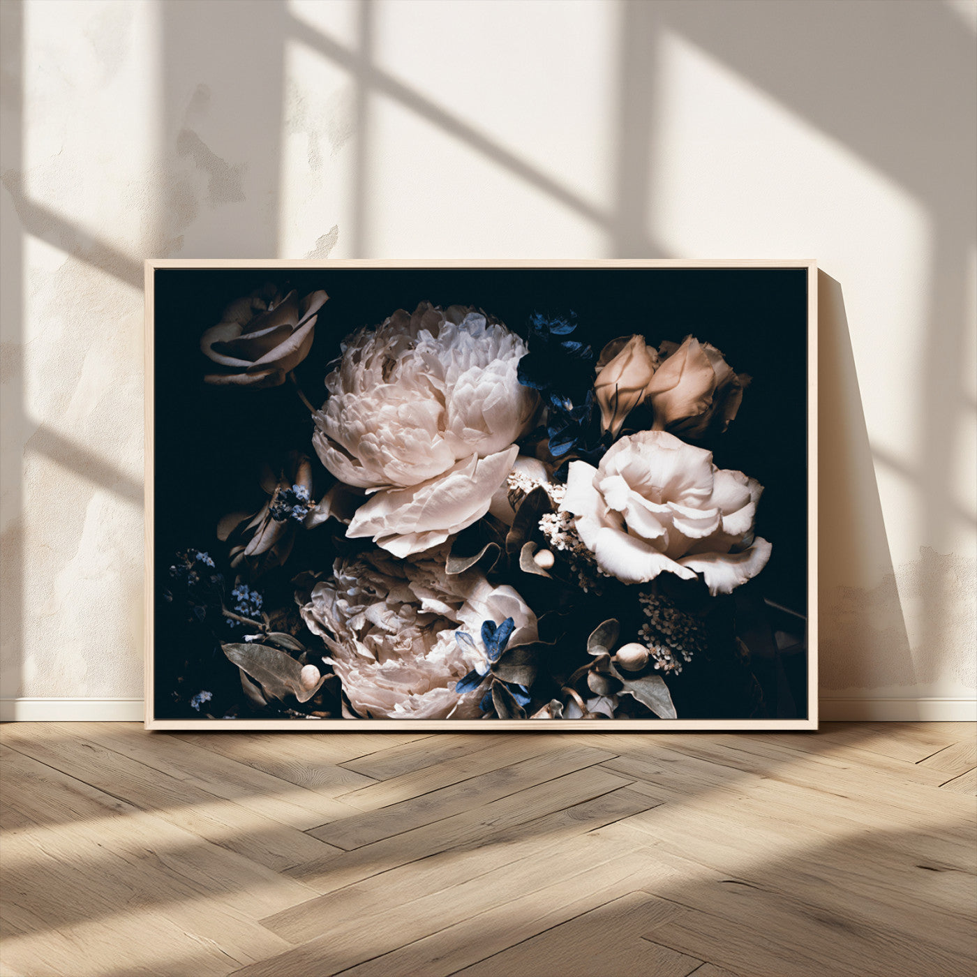 MGV-FC-36X24 - Pink Peonies Flowers Large Canvas Art Print